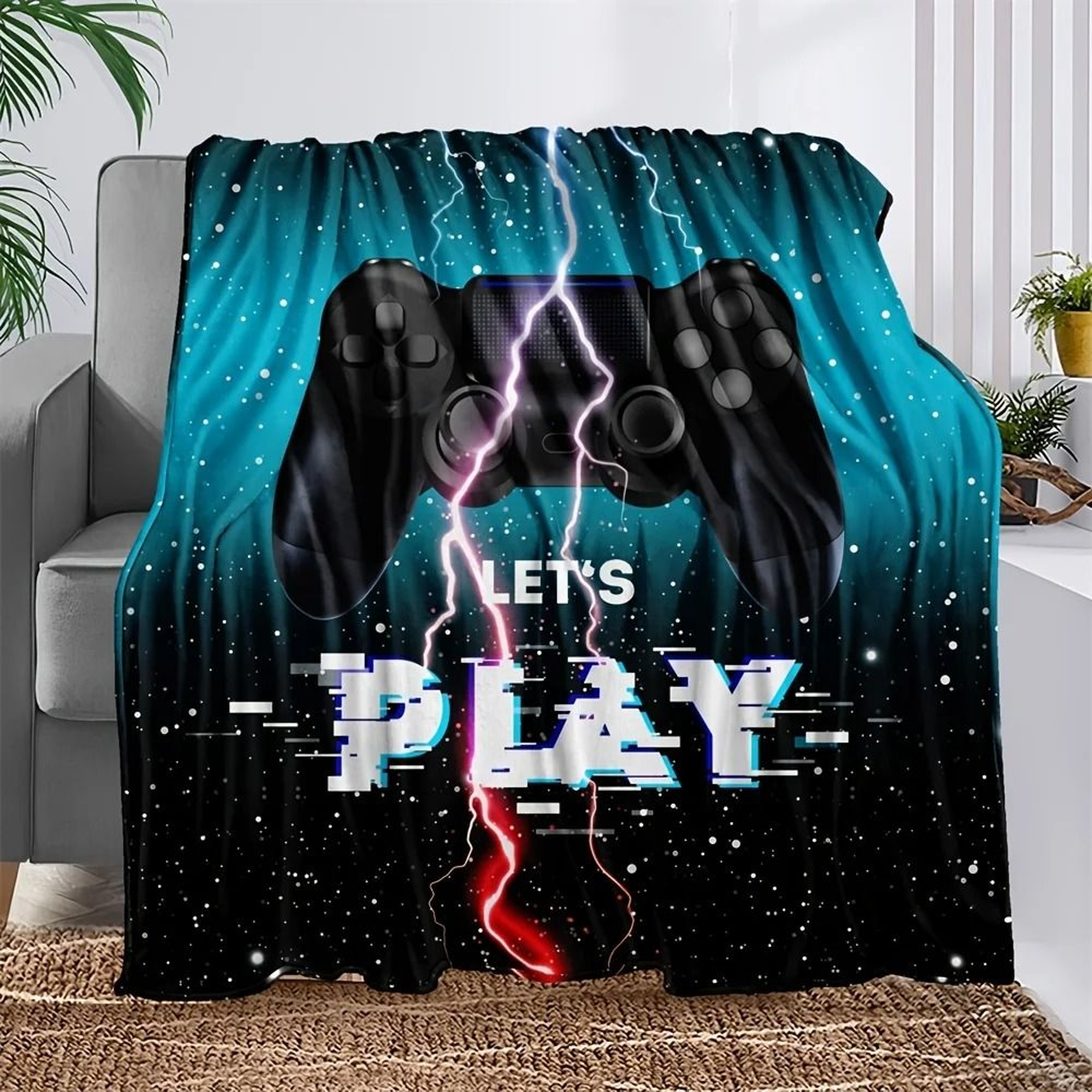 Microfiber Gaming Throw Blanket Soft Warm Bed Sofa Cover 5