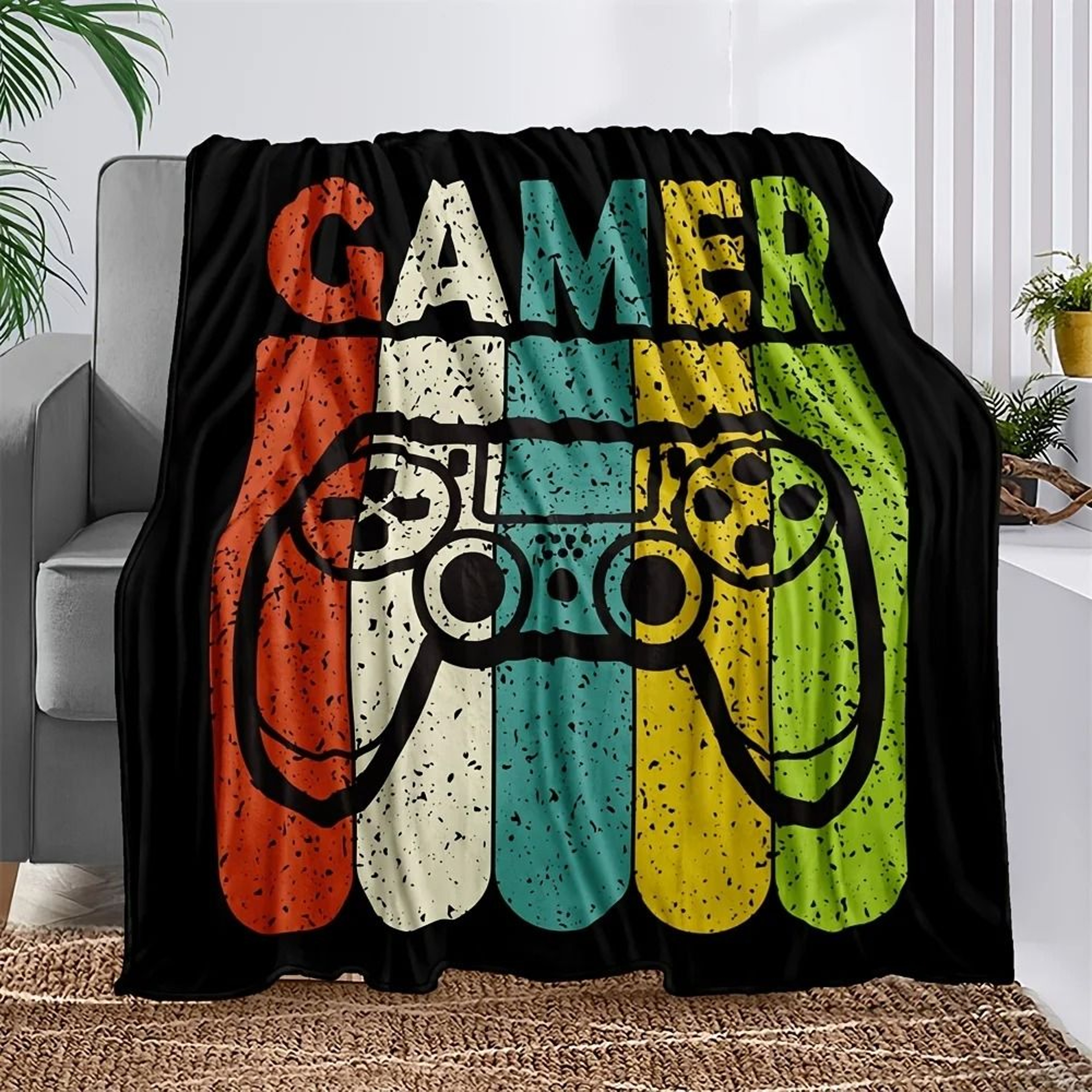 Microfiber Gaming Throw Blanket Soft Warm Bed Sofa Cover 4