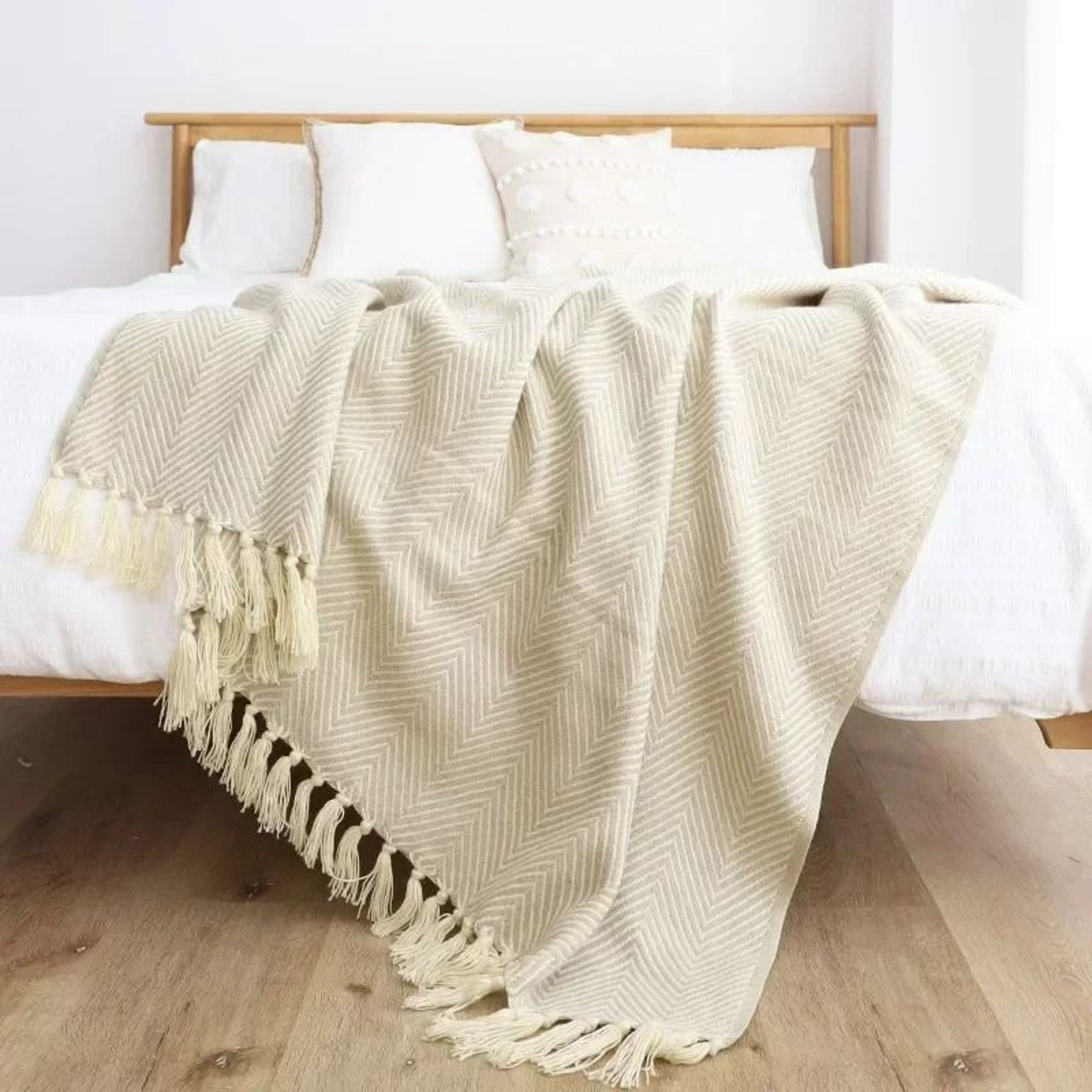 Retro Geometric Knitted Throw Blanket Nordic Sofa Bed Cover 6