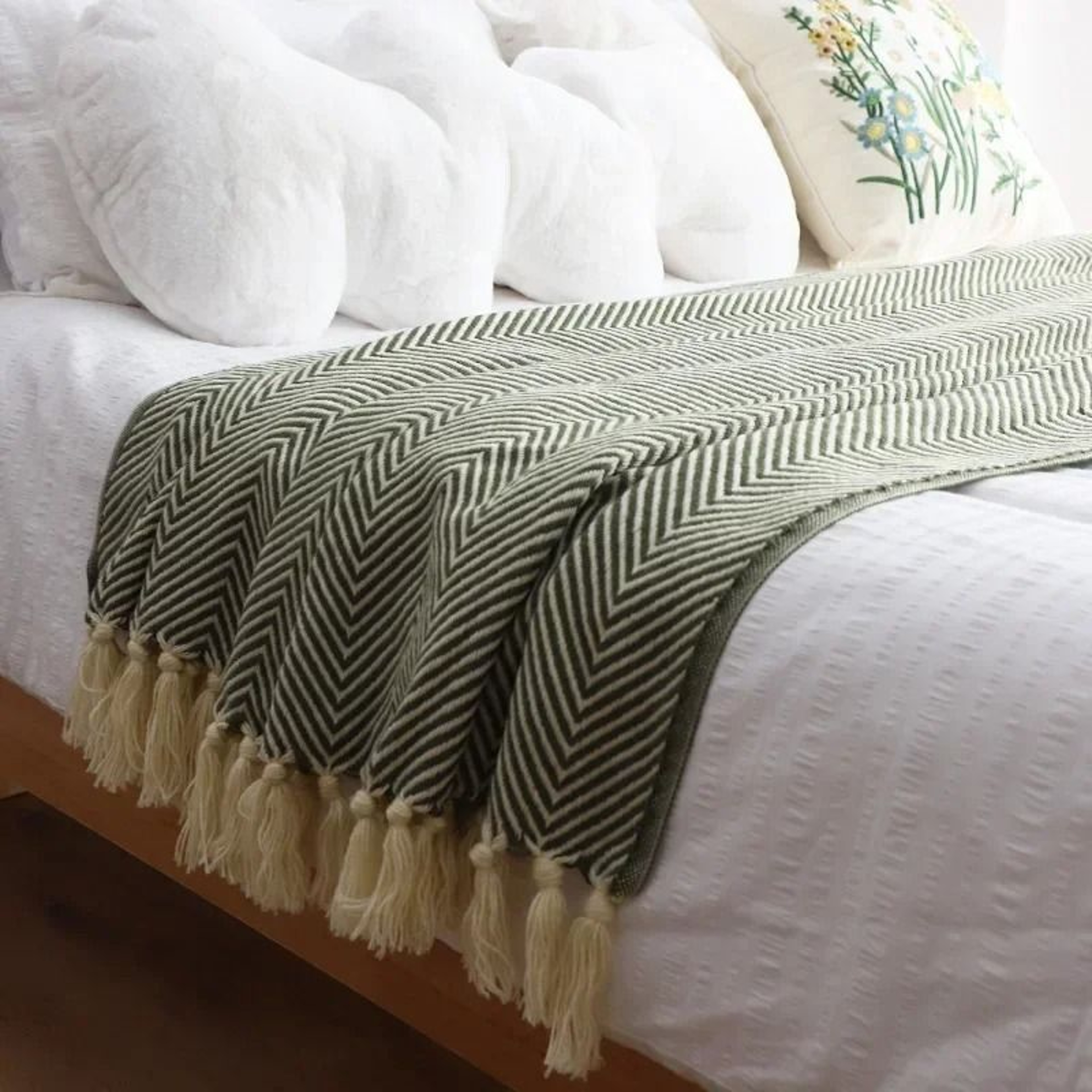 Retro Geometric Knitted Throw Blanket Nordic Sofa Bed Cover 9