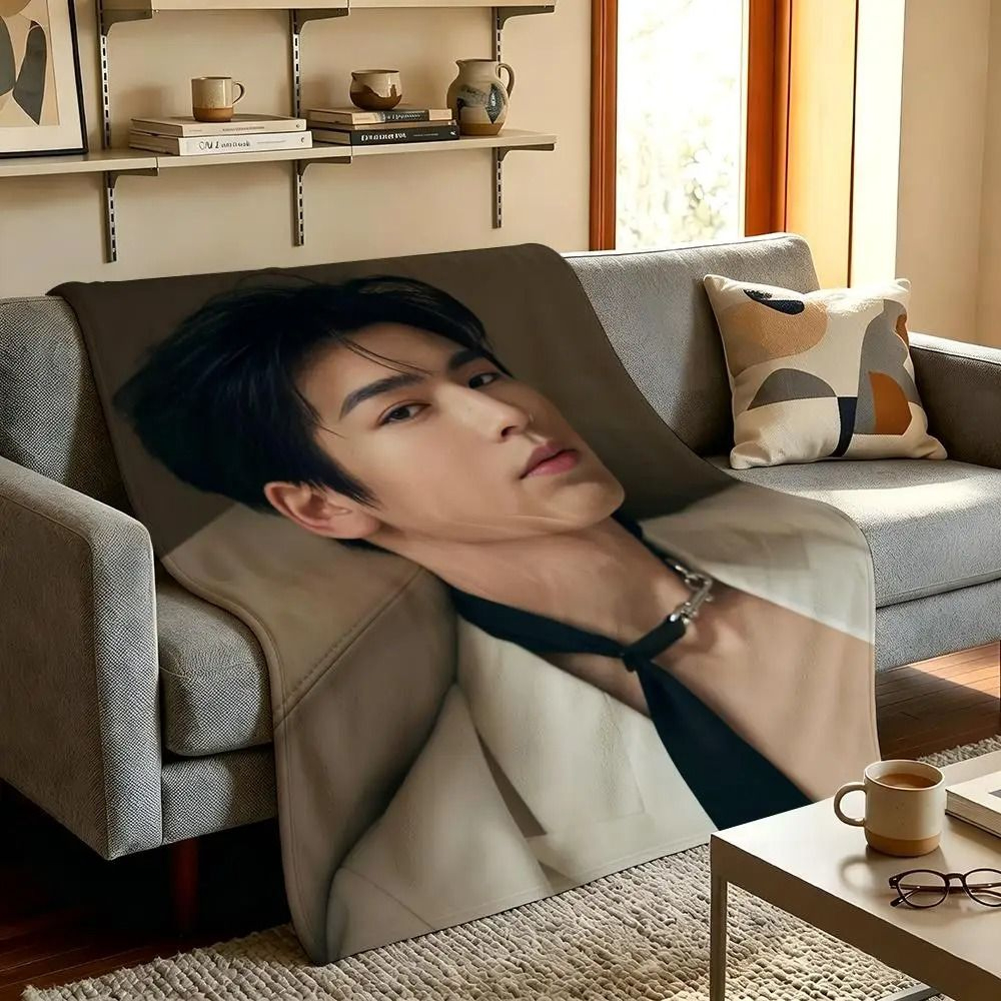 Zhang Linghe Plush Throw Blanket Soft Celebrity Sofa Blanket 24