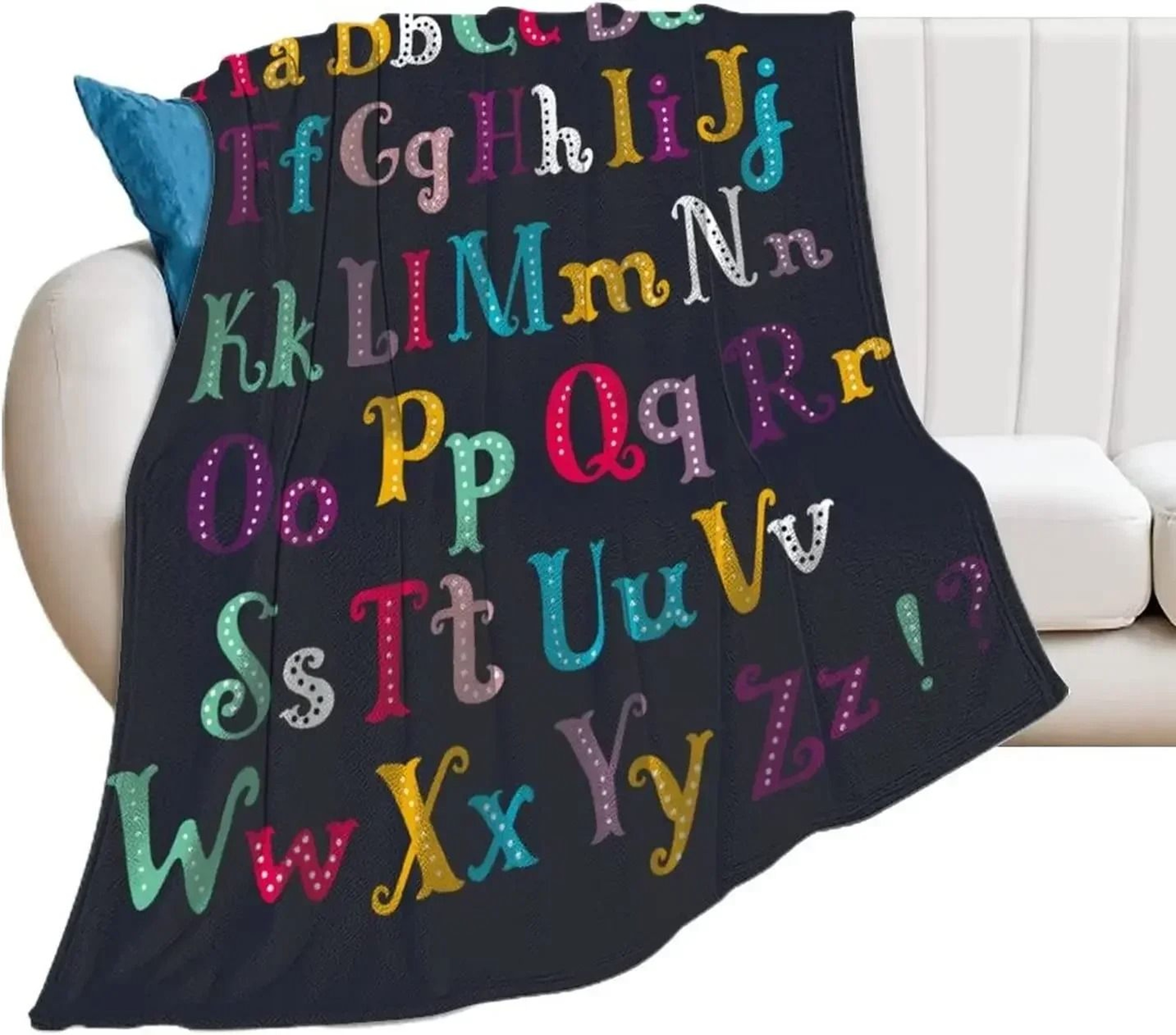 Alphabet Lore Flannel Throw Blanket Soft Lightweight Cartoon Sofa Blanket 8