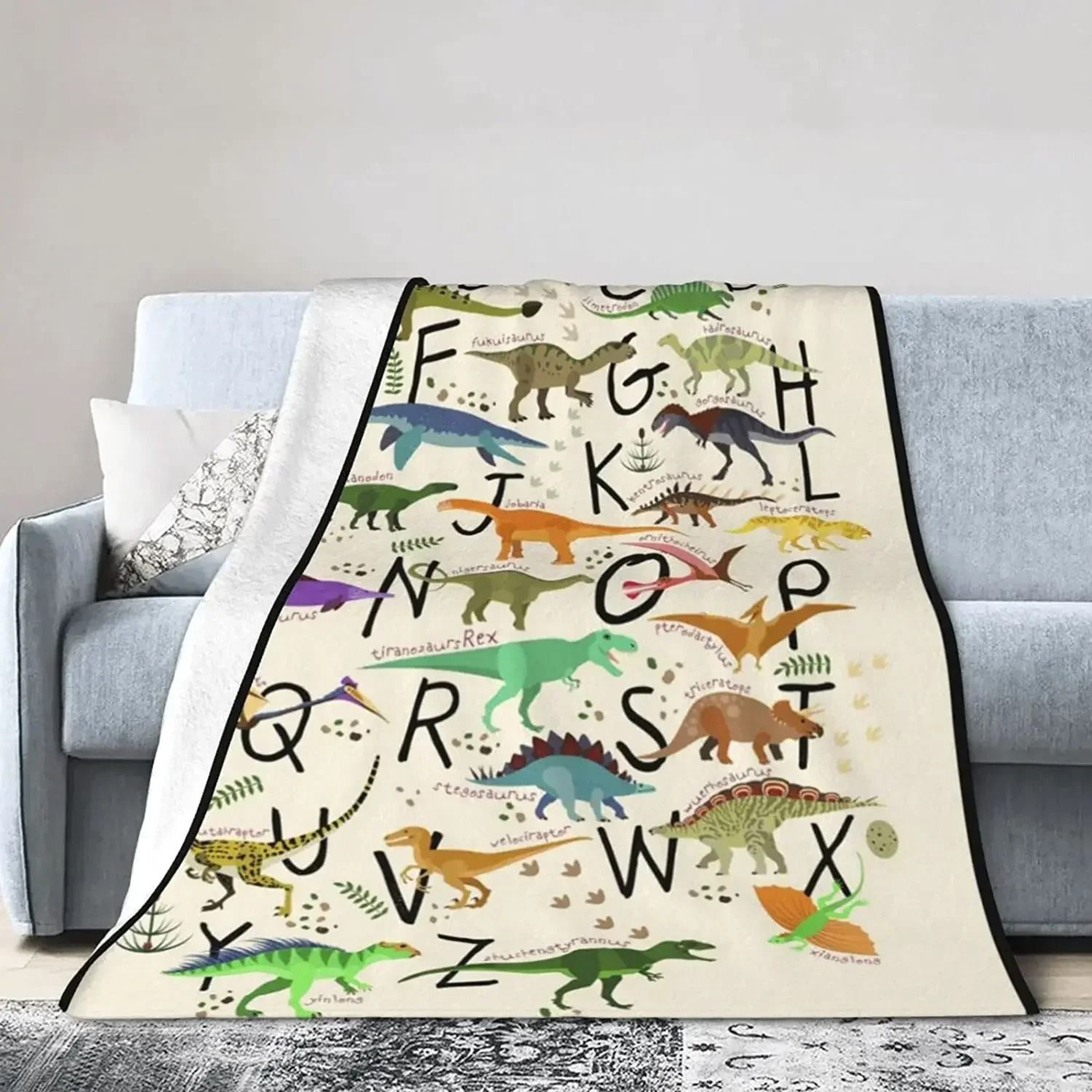 Alphabet Lore Flannel Throw Blanket Soft Lightweight Cartoon Sofa Blanket 7