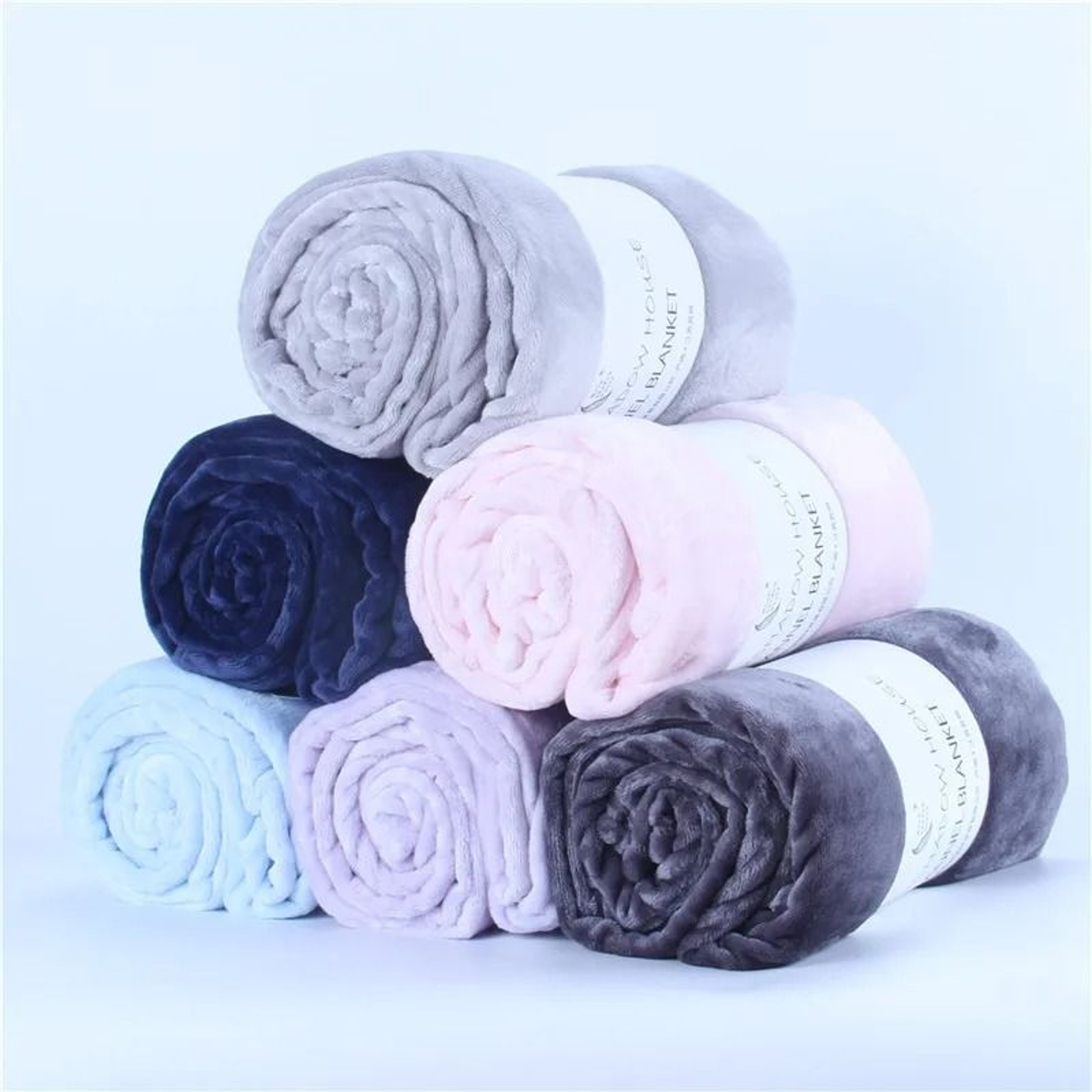 Solid Color Coral Fleece Blanket Soft Warm Sofa And Bed Throw 5