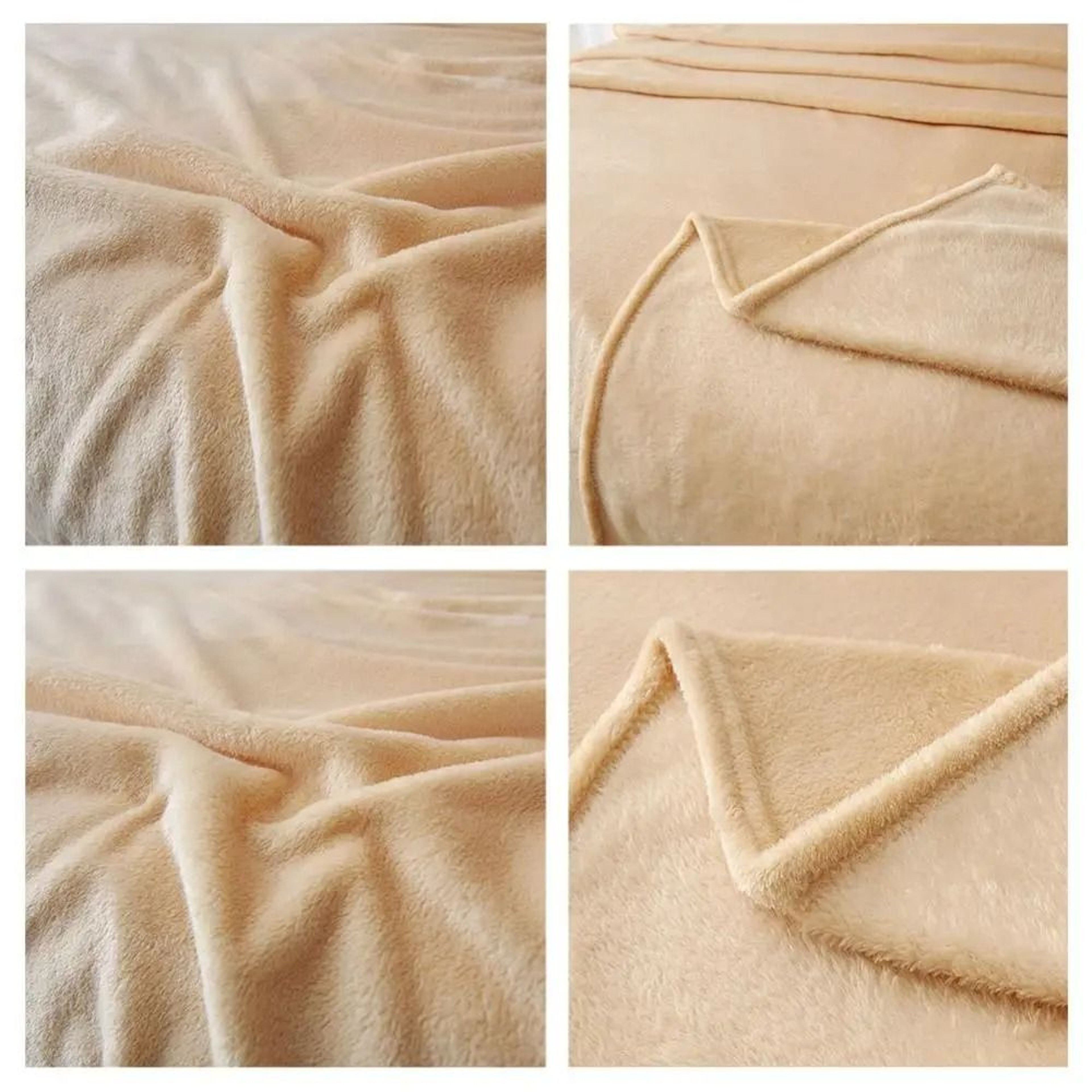 Solid Color Coral Fleece Blanket Soft Warm Sofa And Bed Throw 2