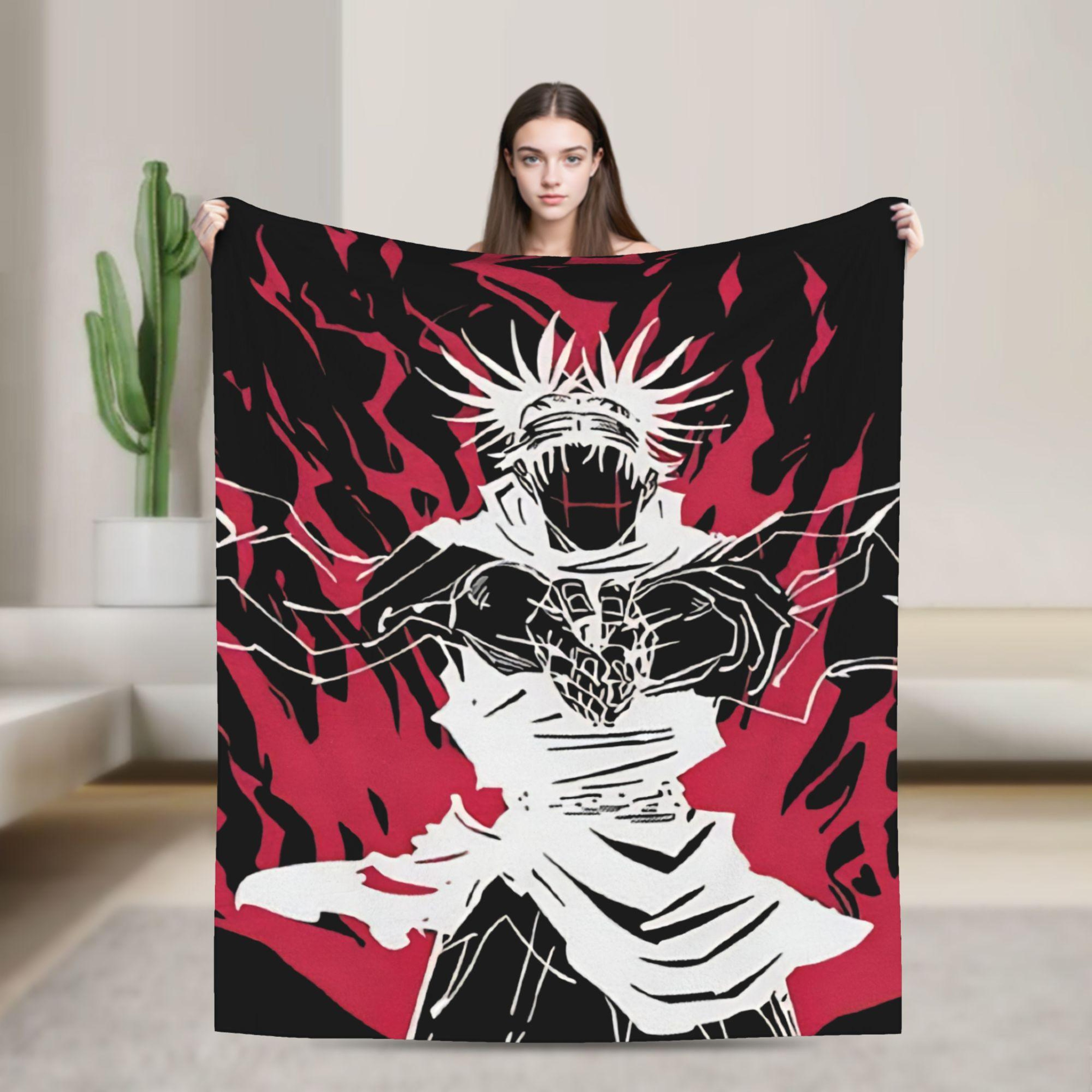 Choso Anime Plush Throw Blanket Soft Warm Flannel Bed And Sofa Cover 1