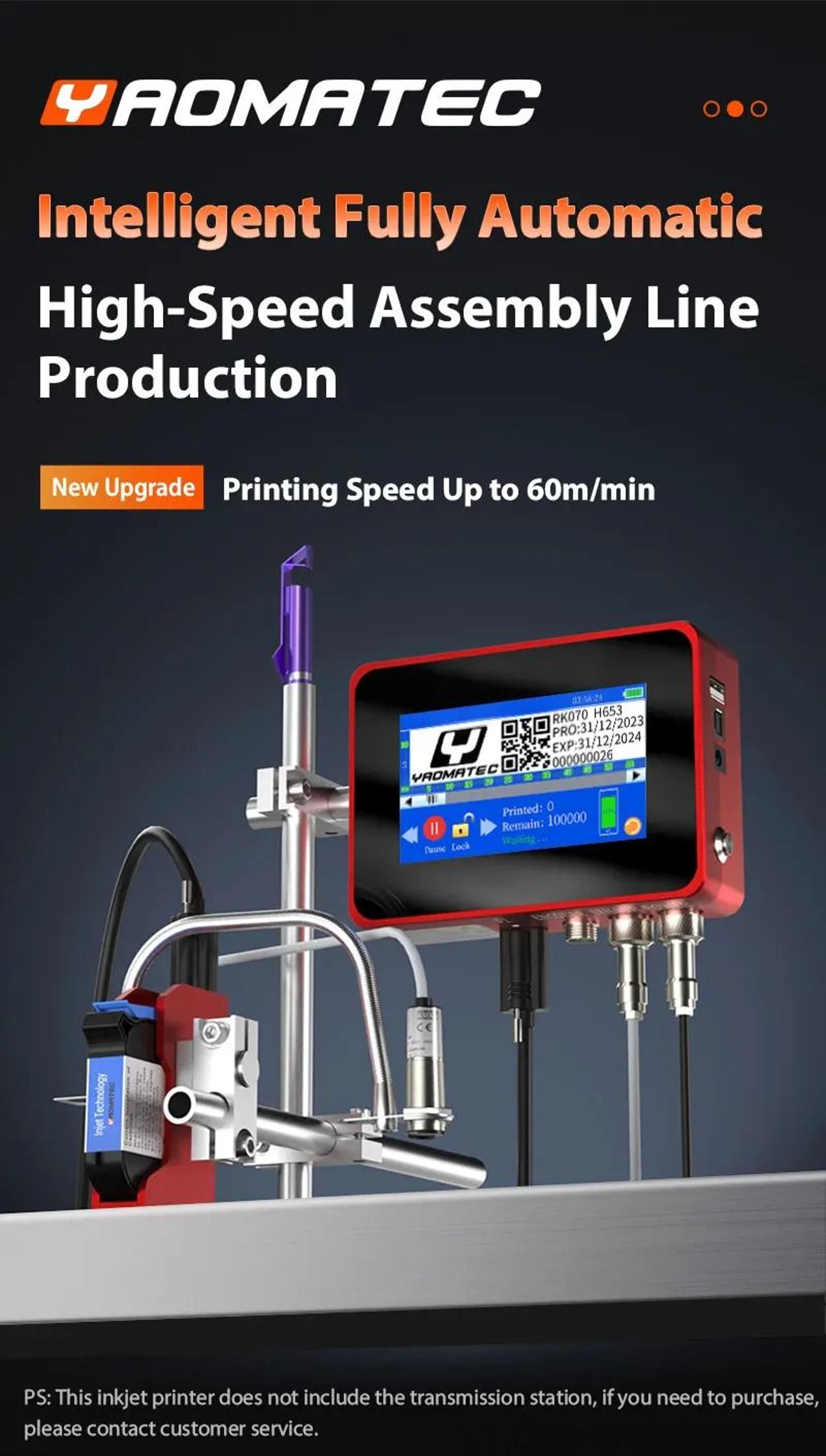 Automatic Thermal Inkjet Printer  127mm254mm Expiry Date And Batch Coding Machine 6