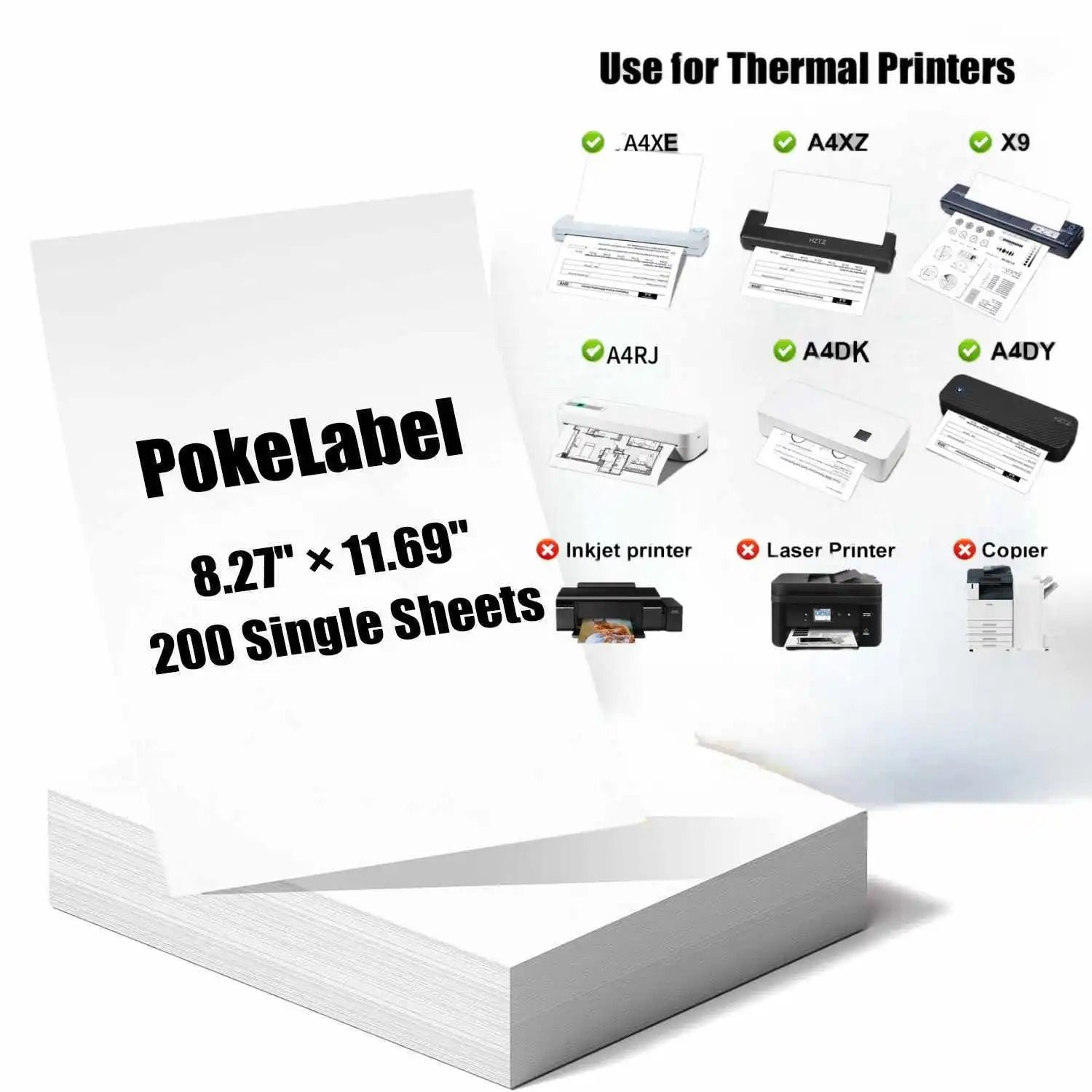 200 Sheets A4 Thermal Printing Paper For Clear Inkless Printing 6