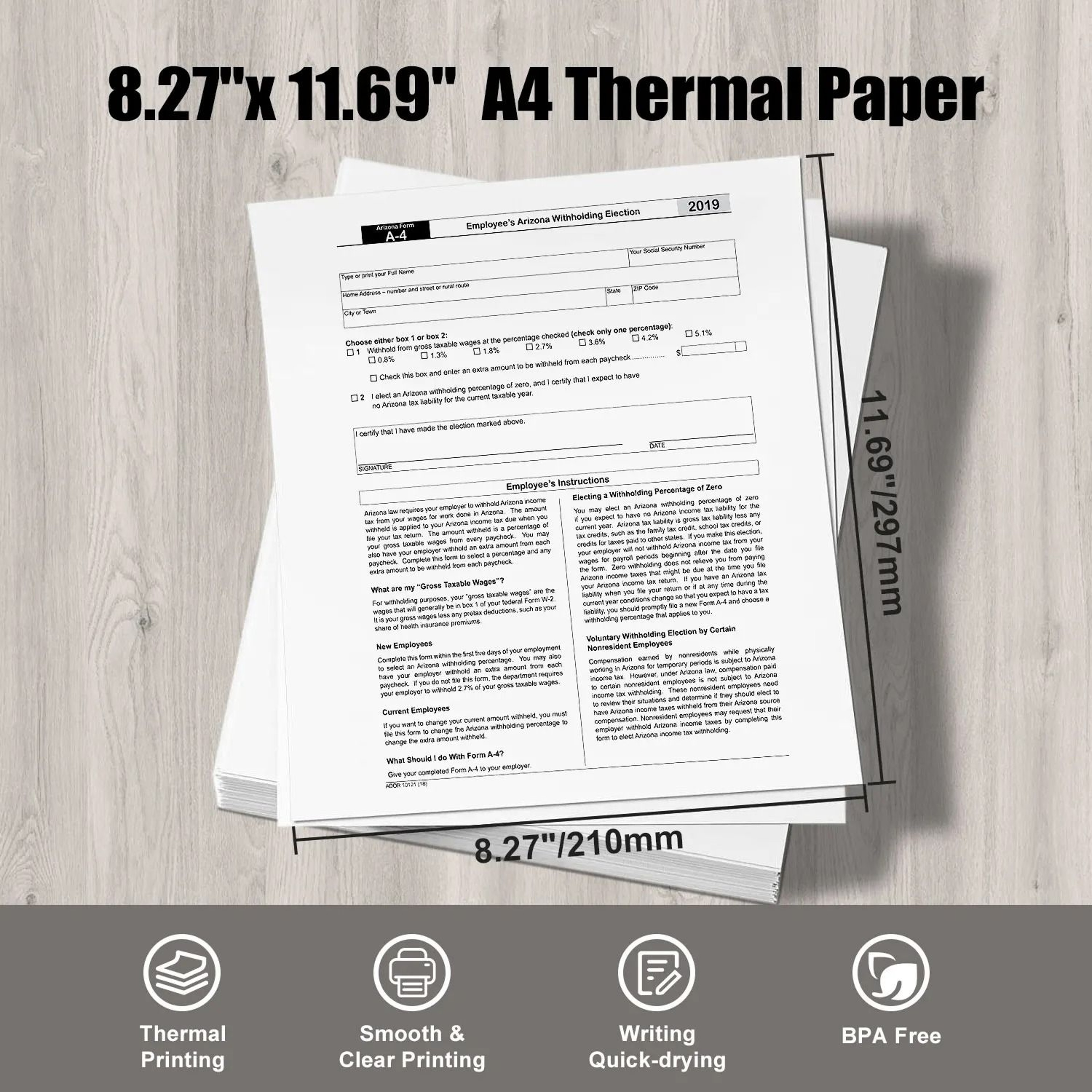 200 Sheets A4 Thermal Printing Paper For Clear Inkless Printing 1
