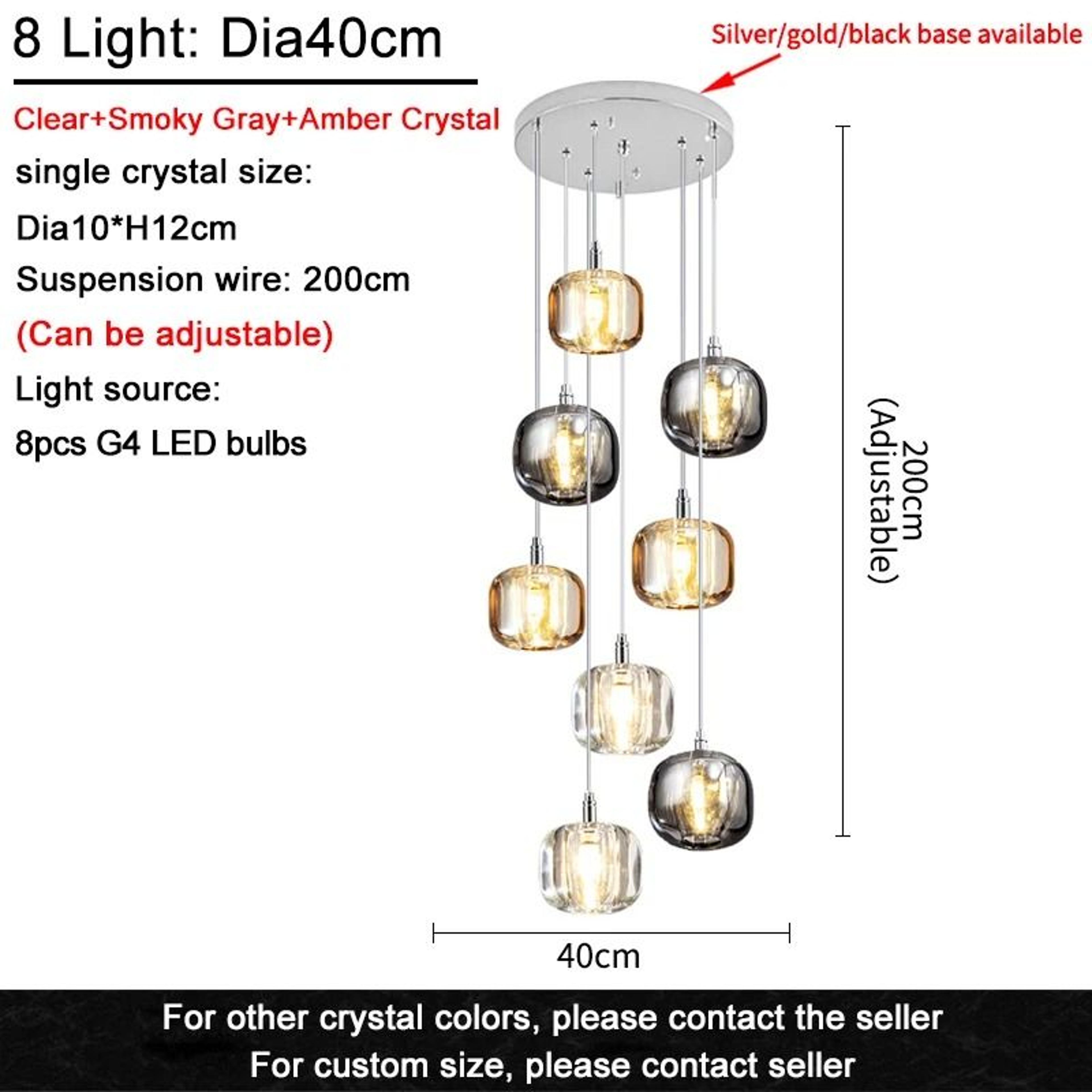 Modern Nordic Crystal LED Chandelier For Luxury Living Room And Dining Lighting 8