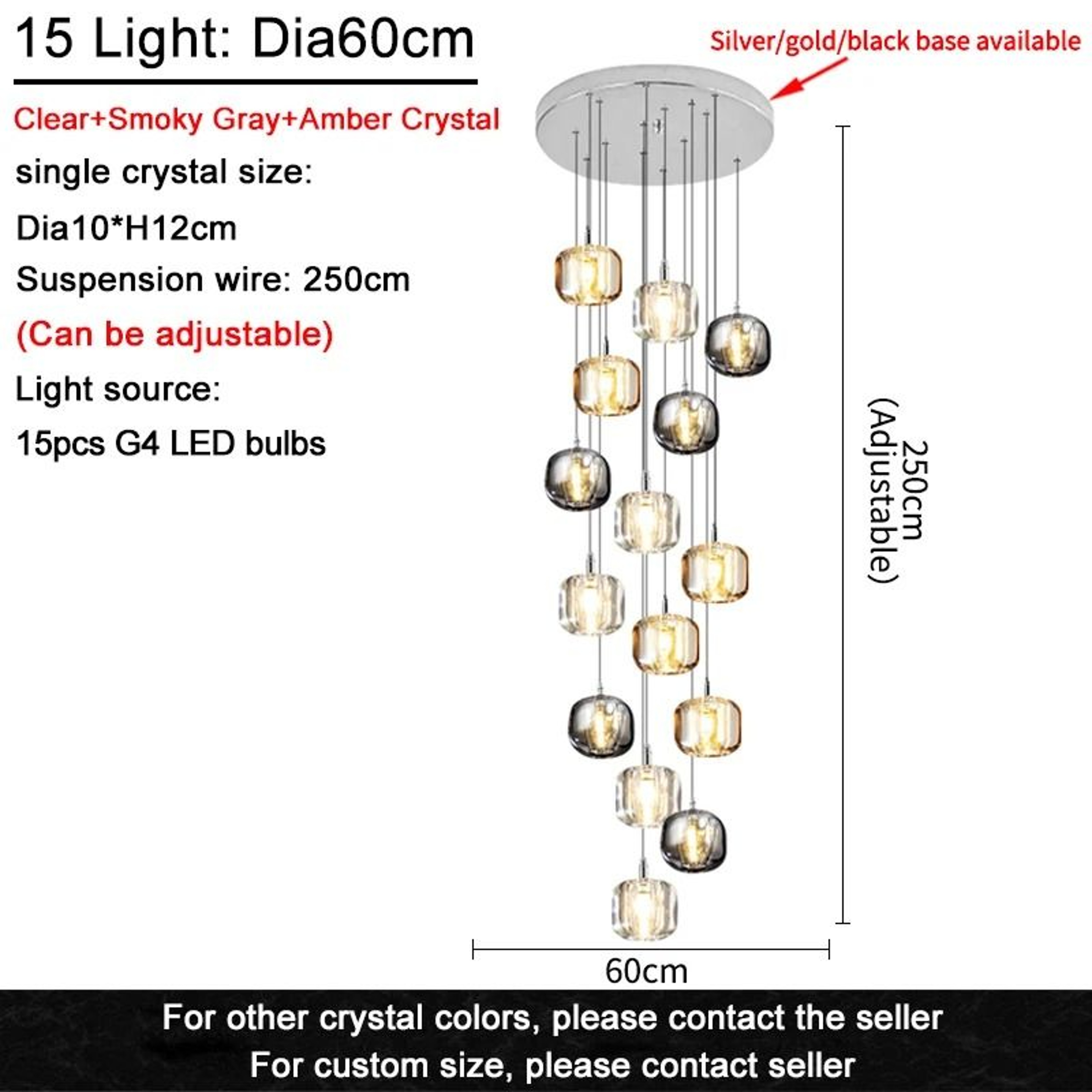 Modern Nordic Crystal LED Chandelier For Luxury Living Room And Dining Lighting 10