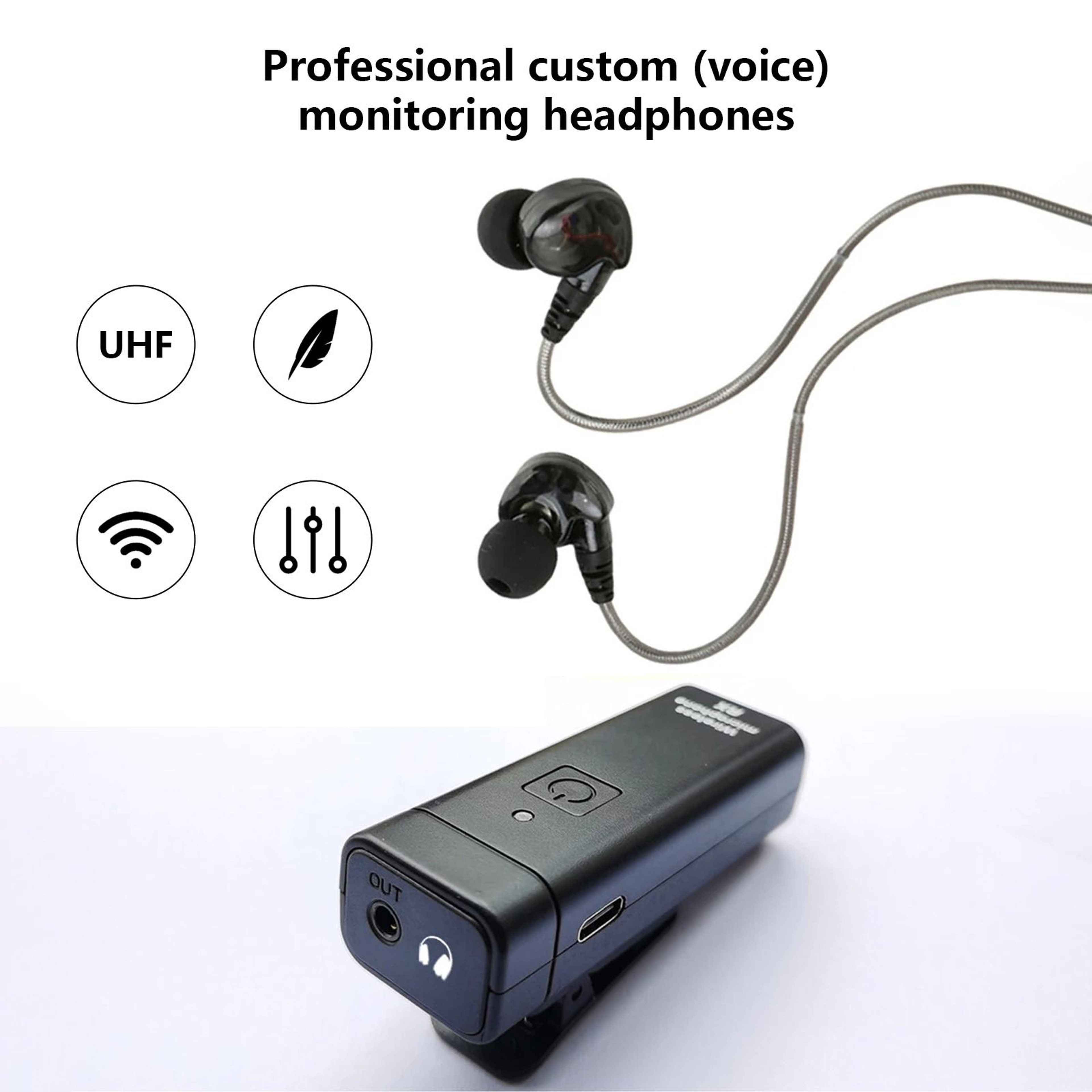 Professional UHF Wireless In Ear Monitor System With Stereo Audio 5