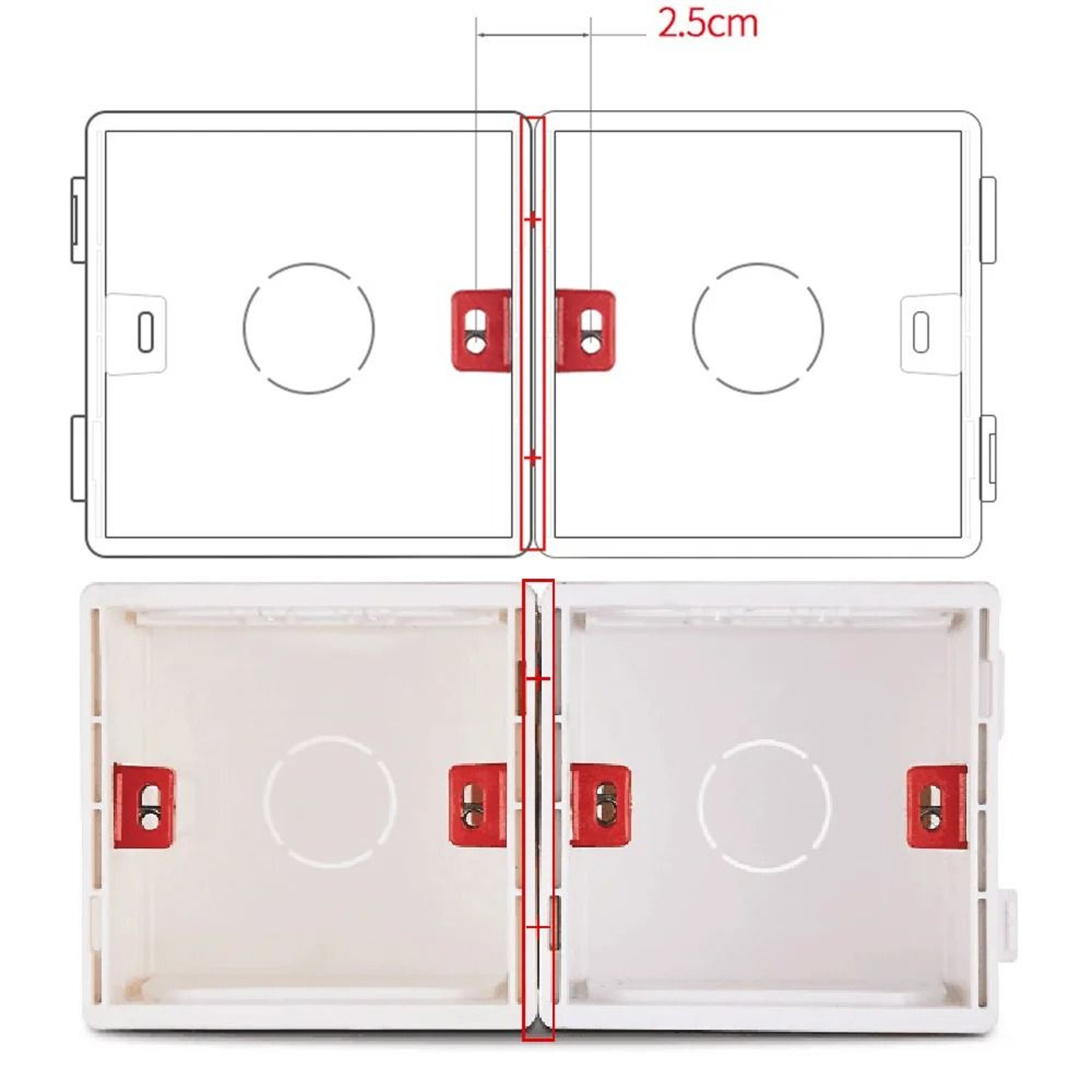 86 Type Recessed Electrical Wall Box For Light Switches And Sockets 4