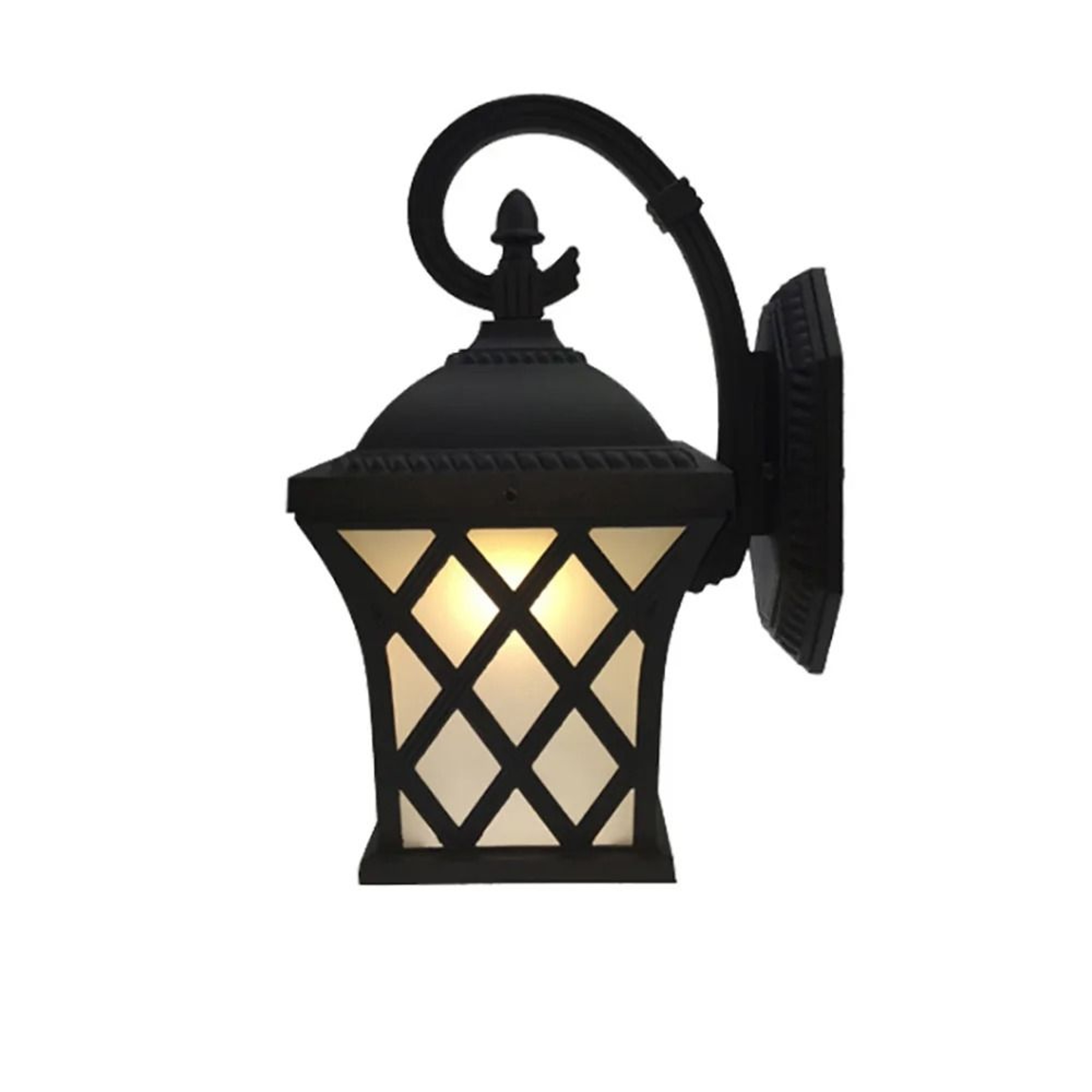 Vintage Black Glass Outdoor Wall Sconce For Porch And Garden 3