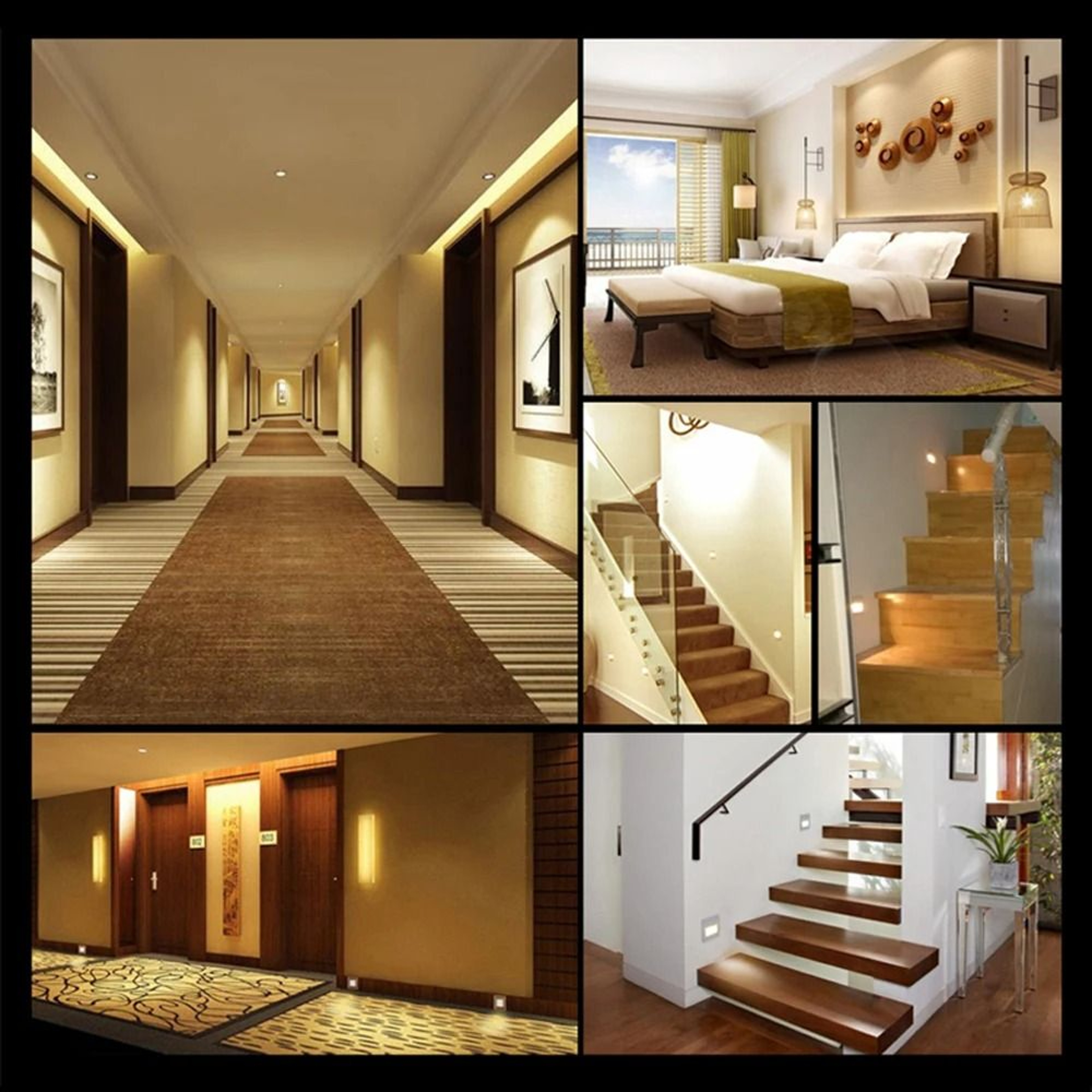 Round Recessed LED Motion Sensor Stair Step Wall Light 10