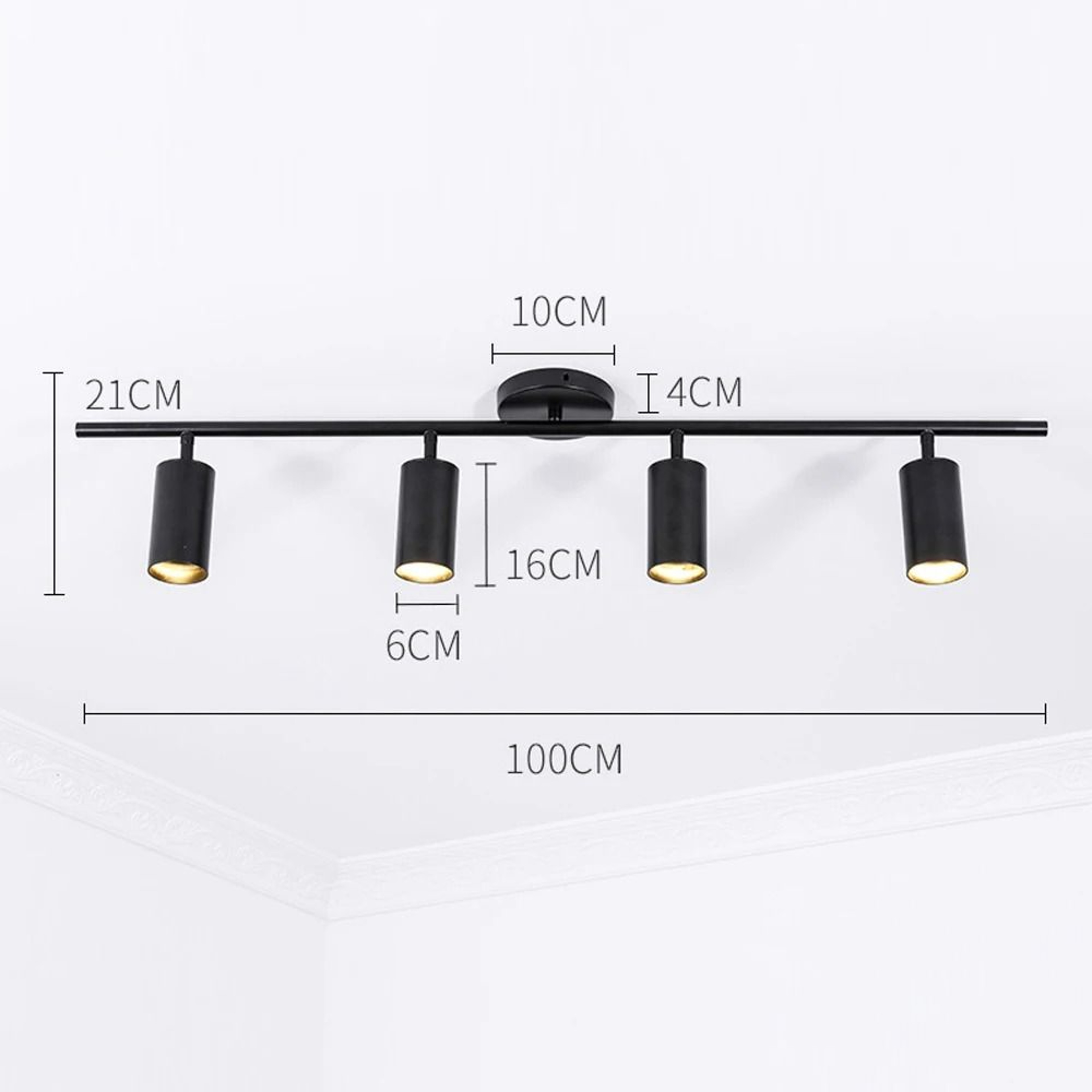 Gold Double Or Triple Head LED Surface Mounted Ceiling Spotlight 7