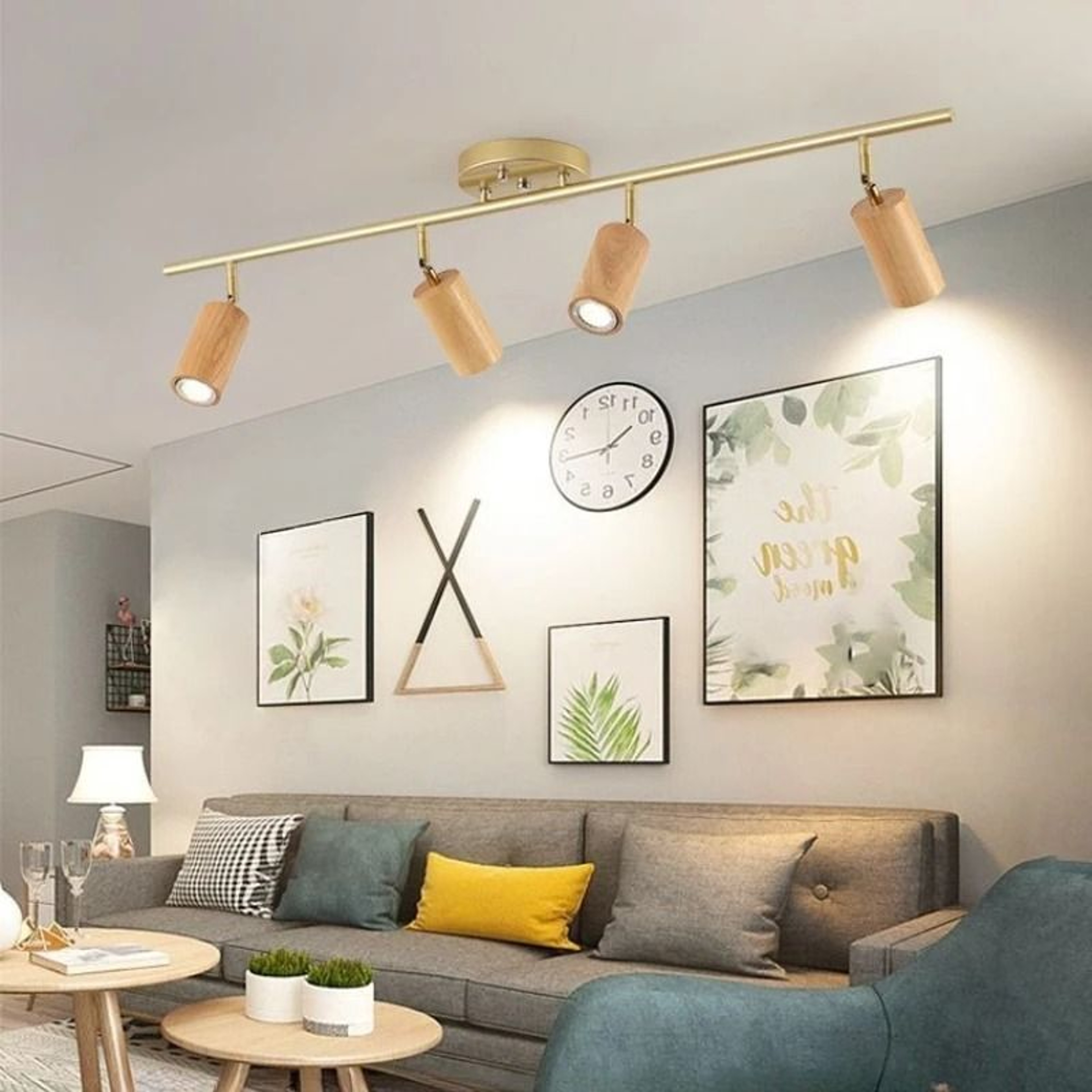 Minimalist Wooden Ceiling Spotlights For Living Room And Retail Displays 11
