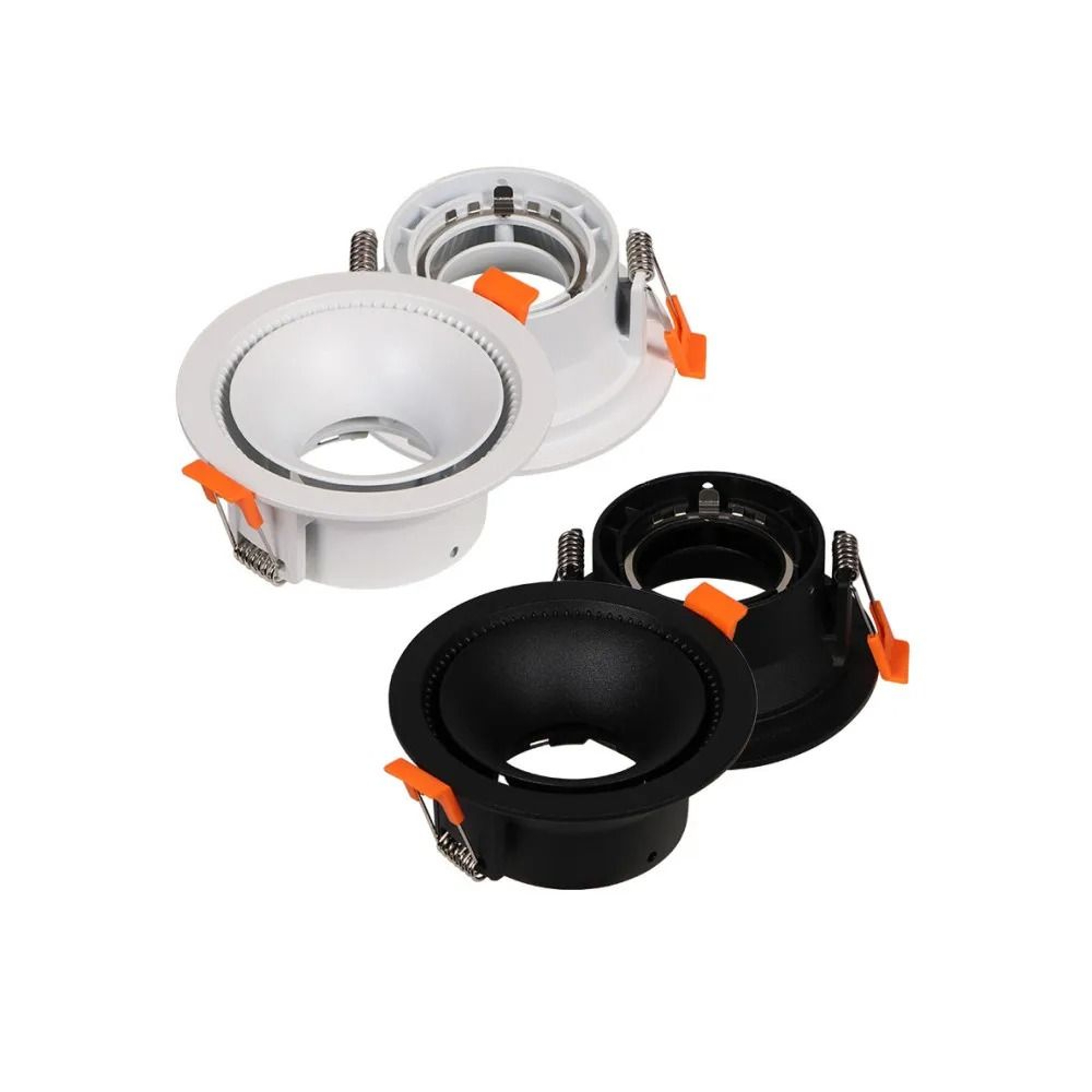 Round Recessed GU10 MR16 Ceiling Spotlight Frame In Black Or White 8