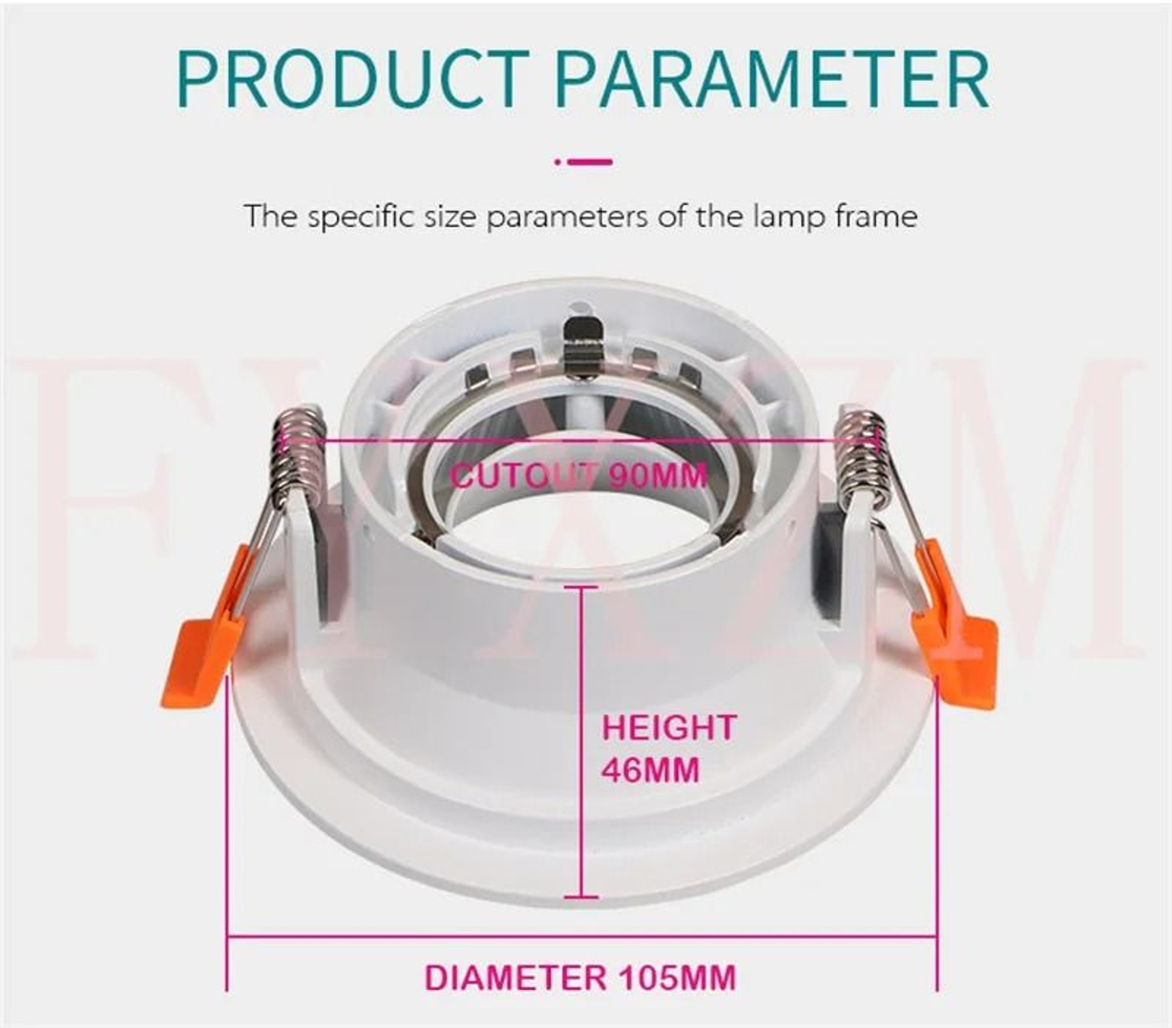 Round Recessed GU10 MR16 Ceiling Spotlight Frame In Black Or White 6