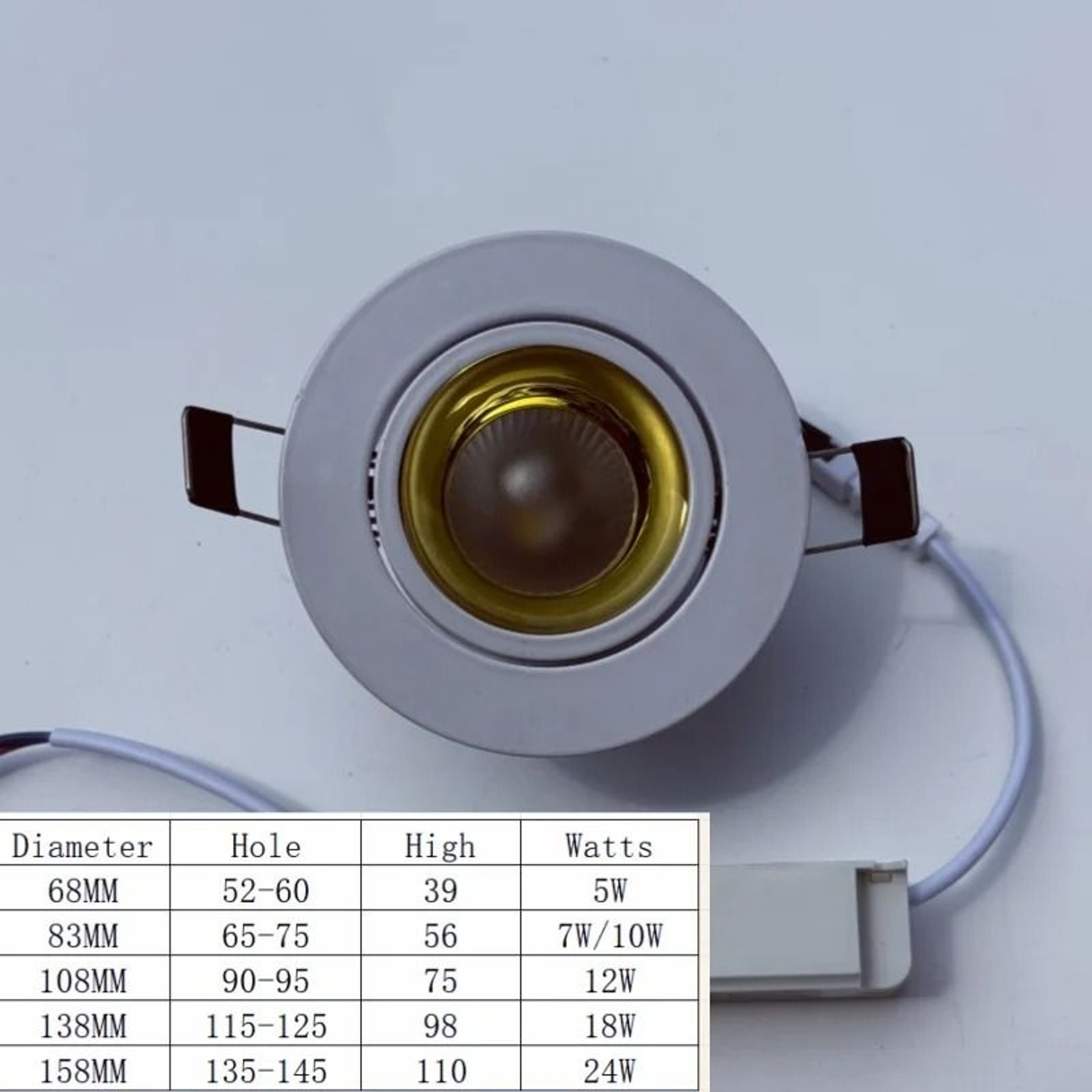 3W To 24W AntiGlare COB LED Recessed Wall Washer Ceiling Spotlight 8