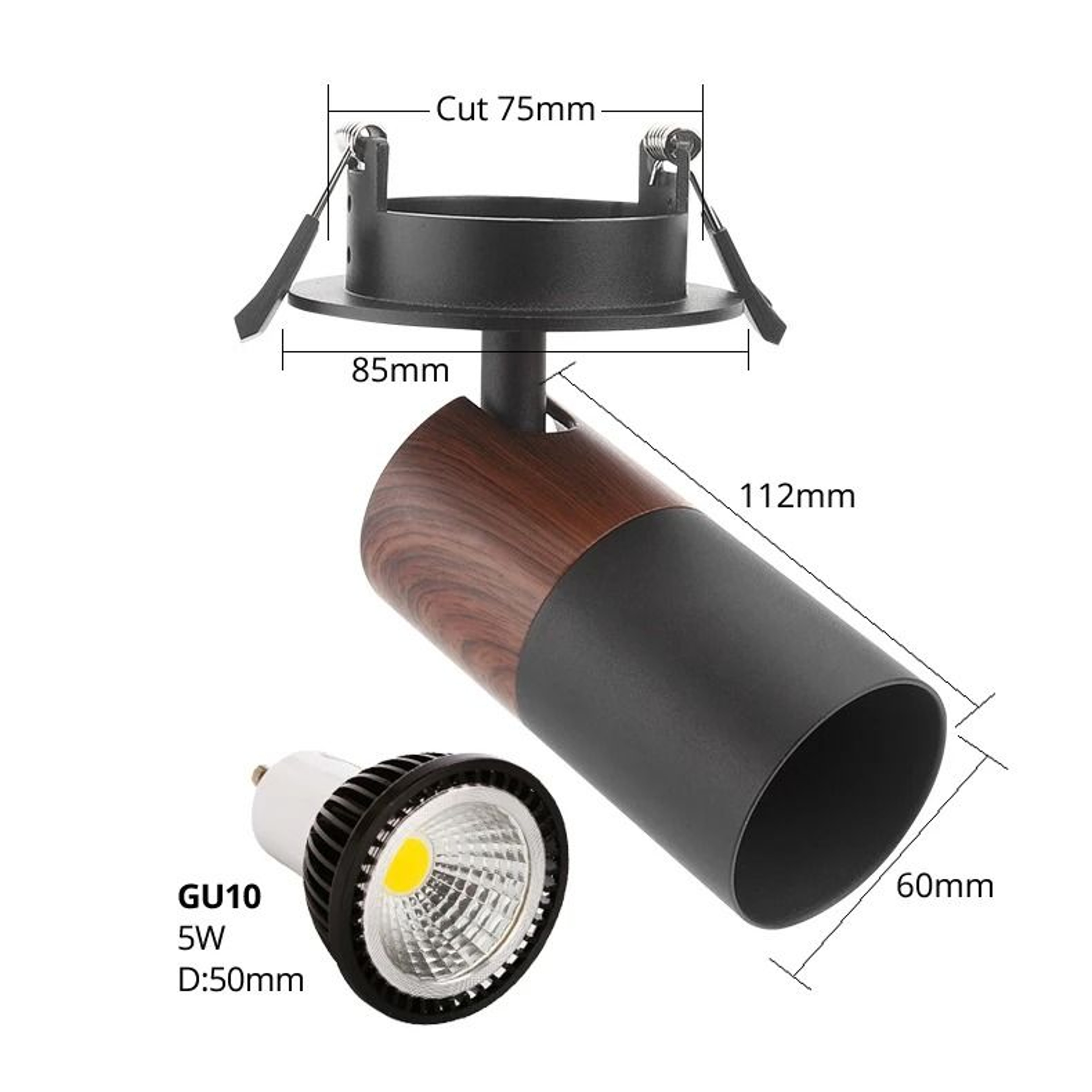 Nordic Wood Grain GU10 Surface Mounted Ceiling Spotlight And Wall Sconce 3