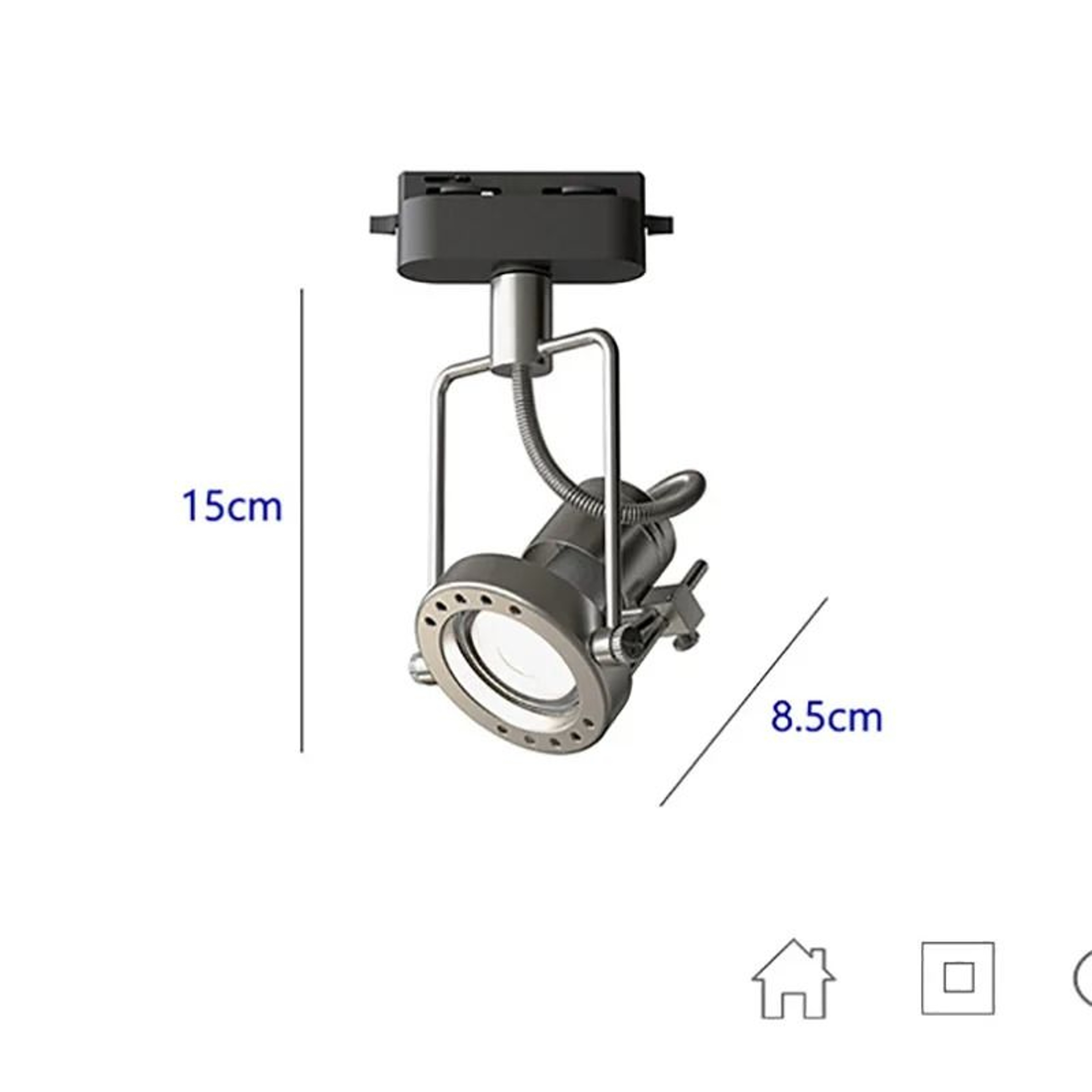 Industrial GU10 AntiGlare Adjustable LED Track Ceiling Spotlight 1