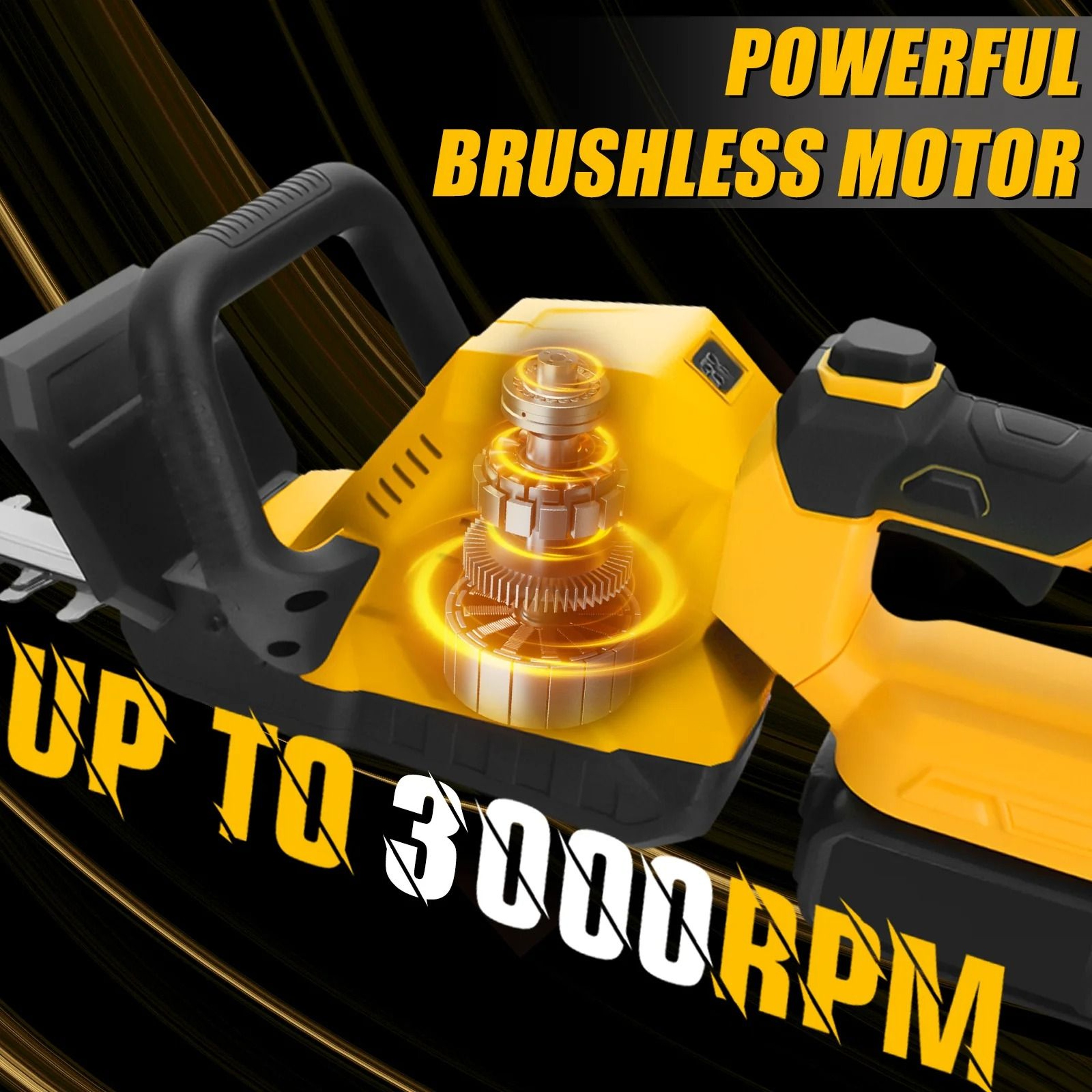 3000RPM Brushless Cordless Electric Hedge Trimmer For DeWalt 20V Batteries 4