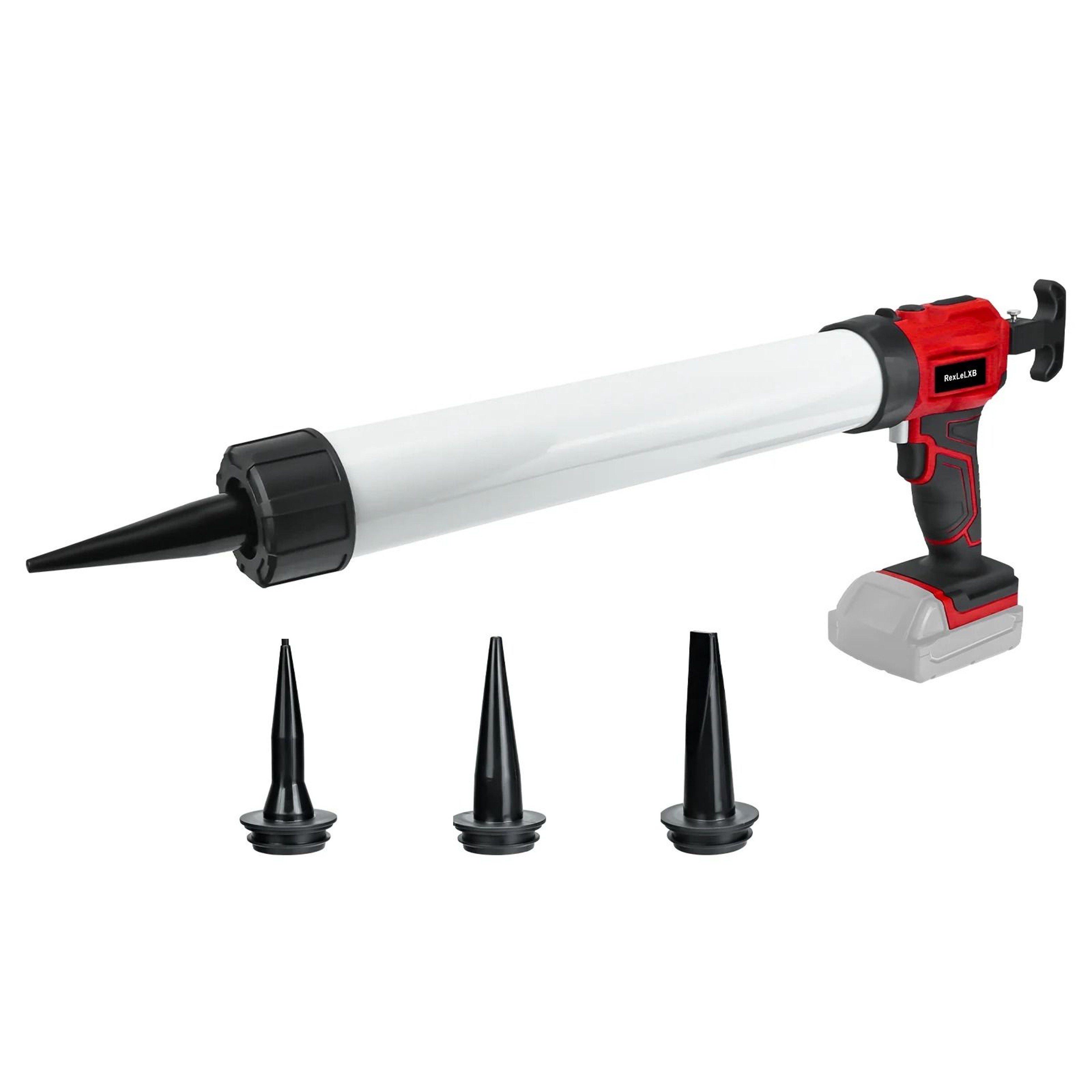 600ml Cordless Electric Sausage Caulking Gun With 4Speed Control For Milwaukee 18V Batteries 7