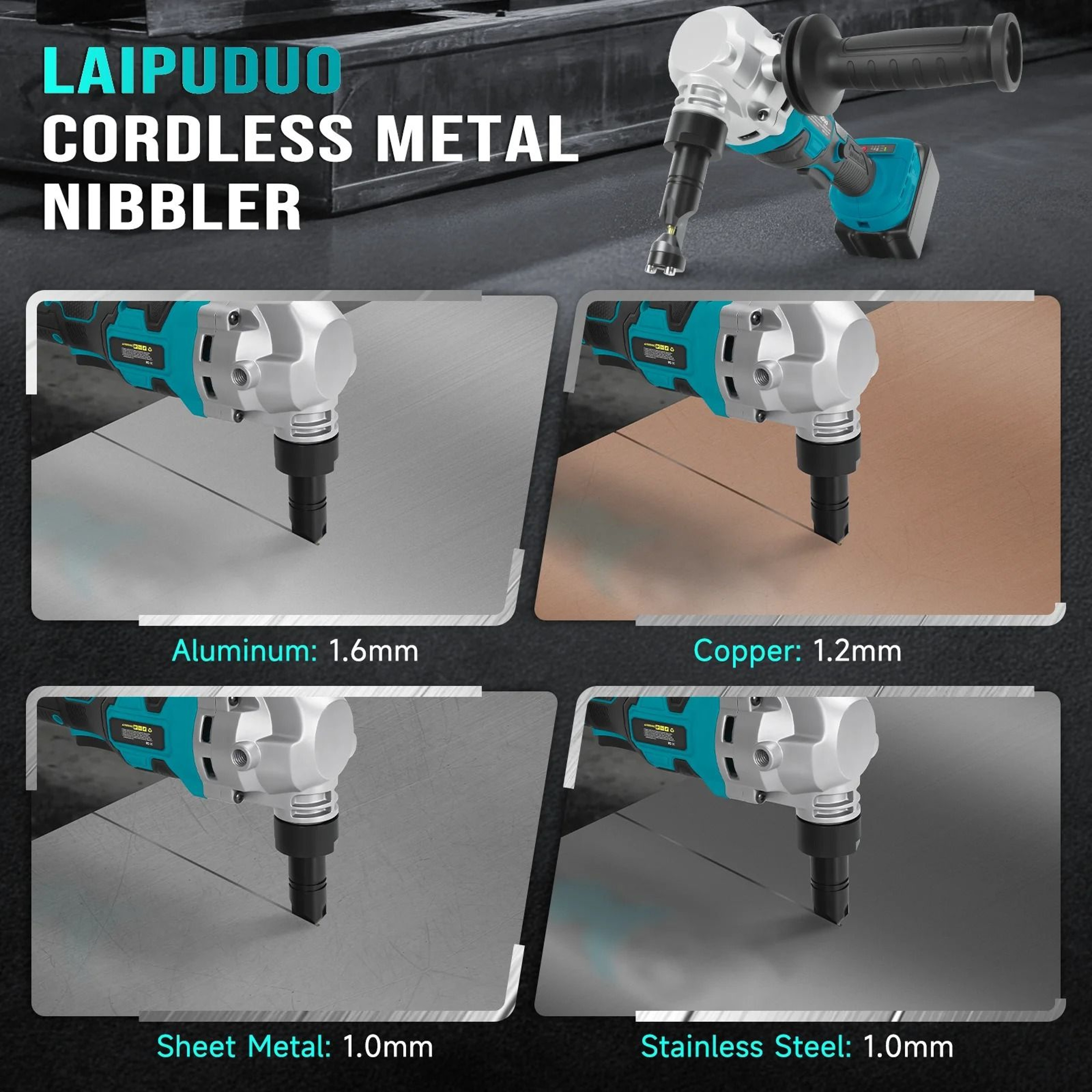 30000RPM Brushless Cordless Metal Nibbler With 3Speed Control For Makita 18V Batteries 4