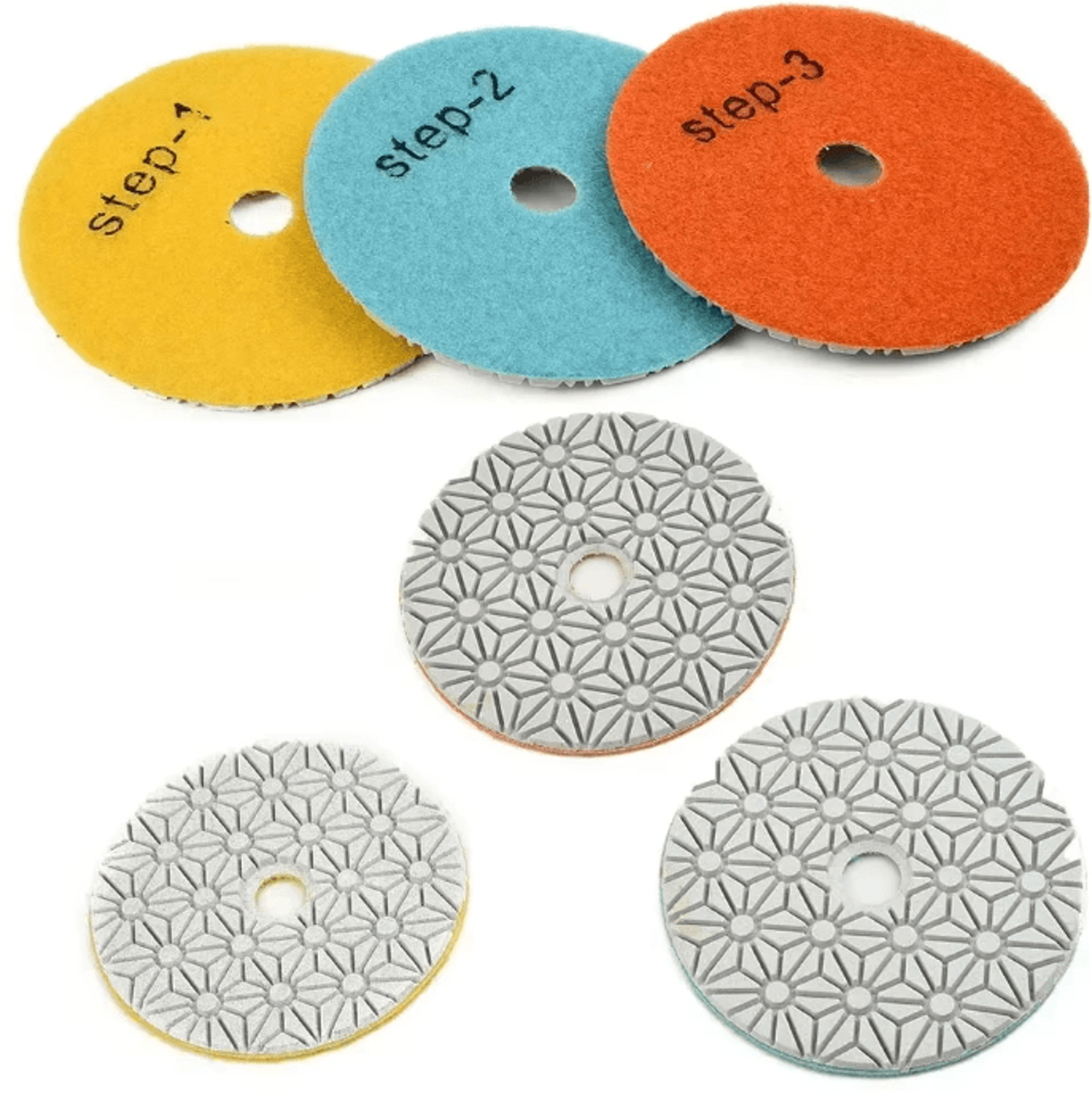 4Inch 100mm Wet And Dry Diamond Polishing Pad For Granite Marble And Concrete 0