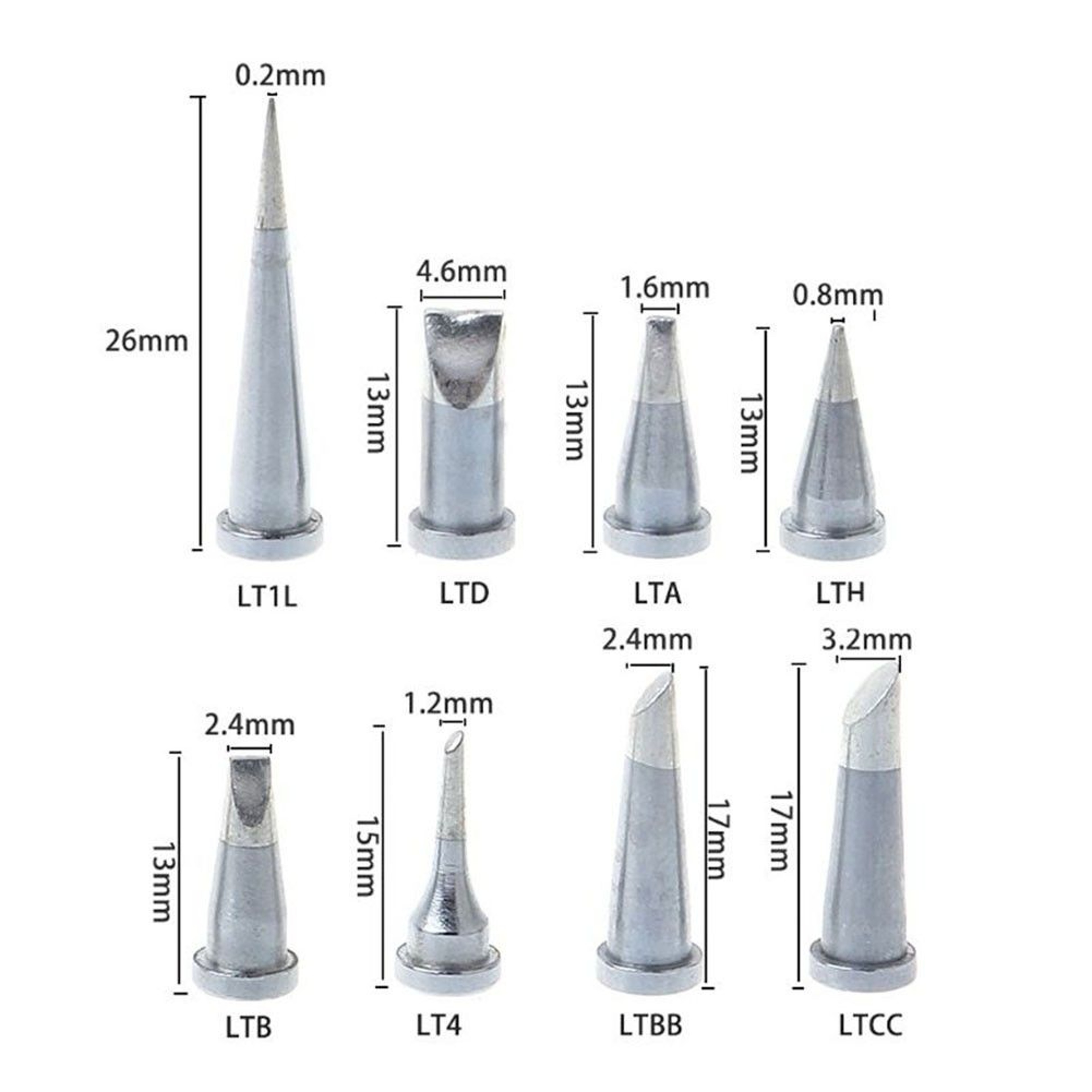 LT Series LeadFree Soldering Iron Replacement Tip For Weller WSP80 WP80 13