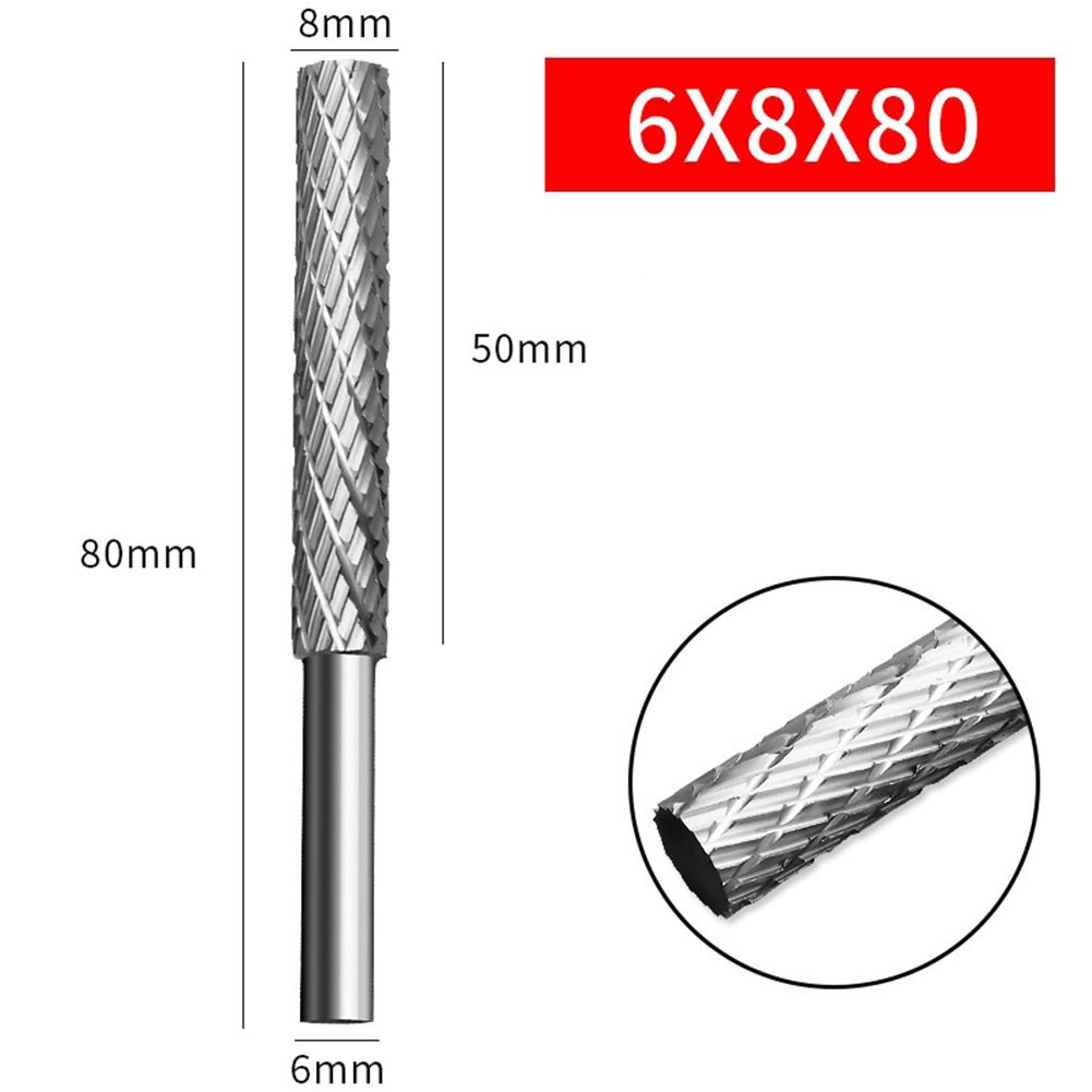 6mm HSS Rotary File Burr For Wood Carving Grinding And Deburring 5
