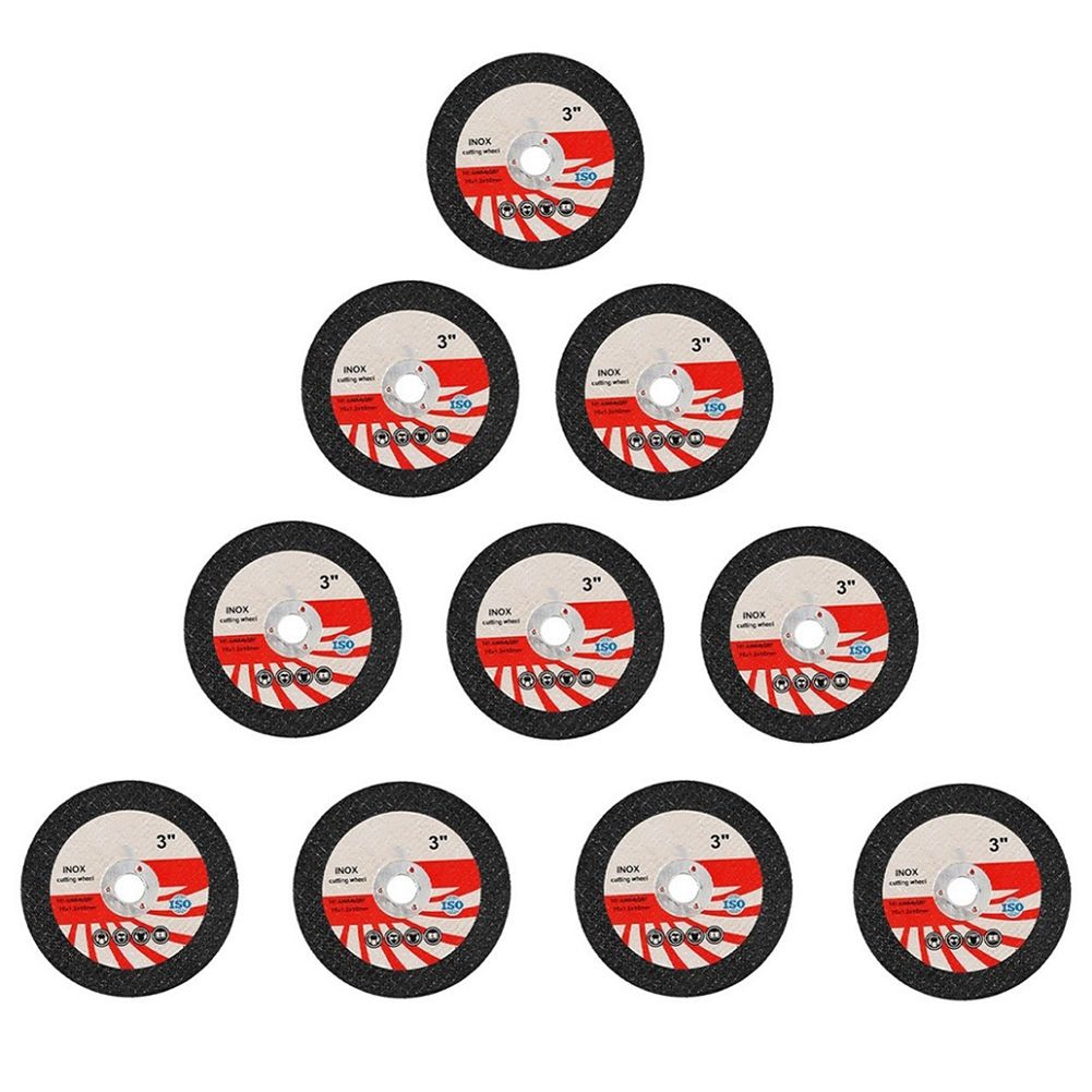 10Piece 75mm Resin Cutting Disc Set For Angle Grinders 3