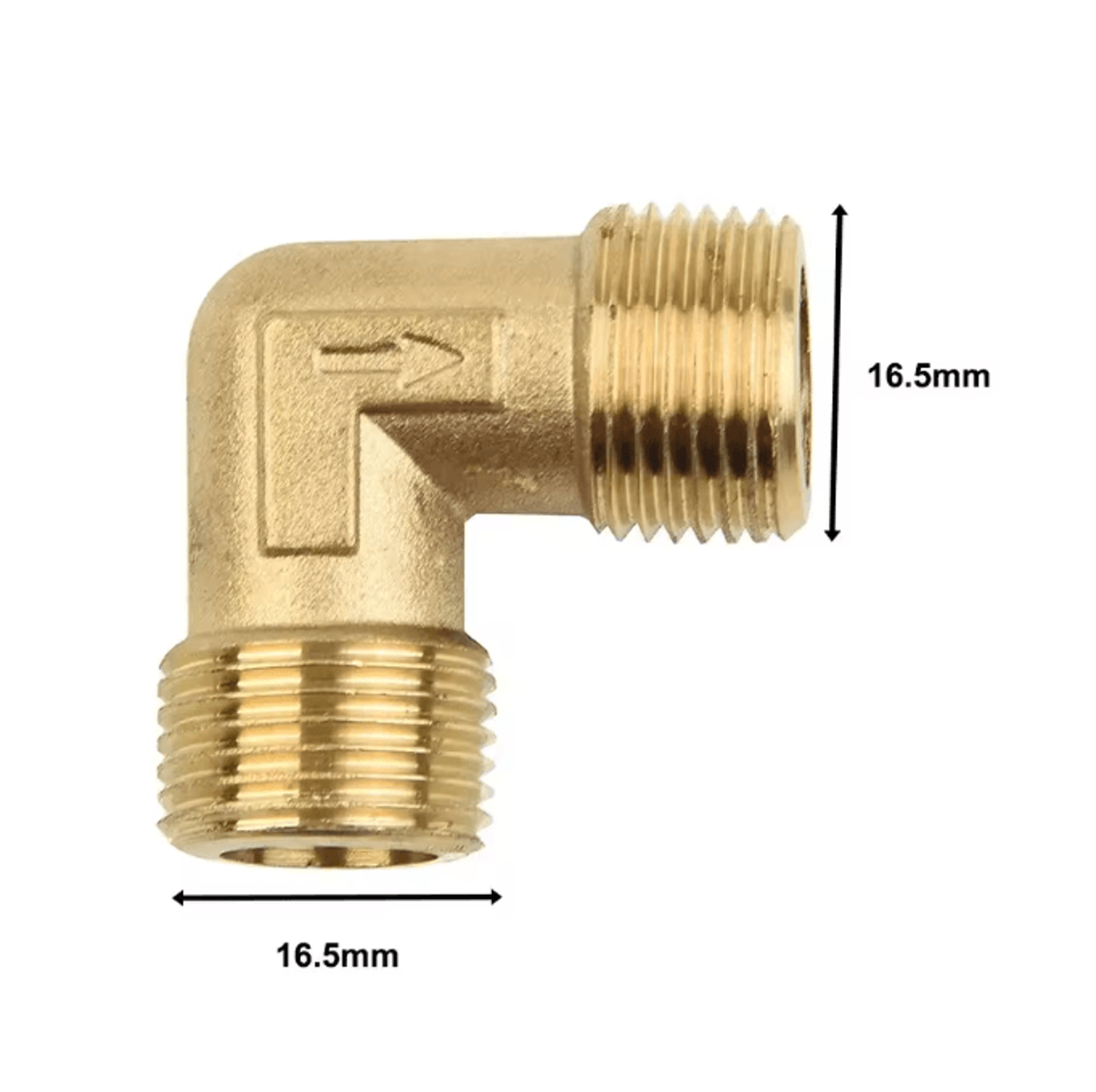 90 Degree Brass Air Compressor Check Valve Elbow With 65mm Male Thread 1