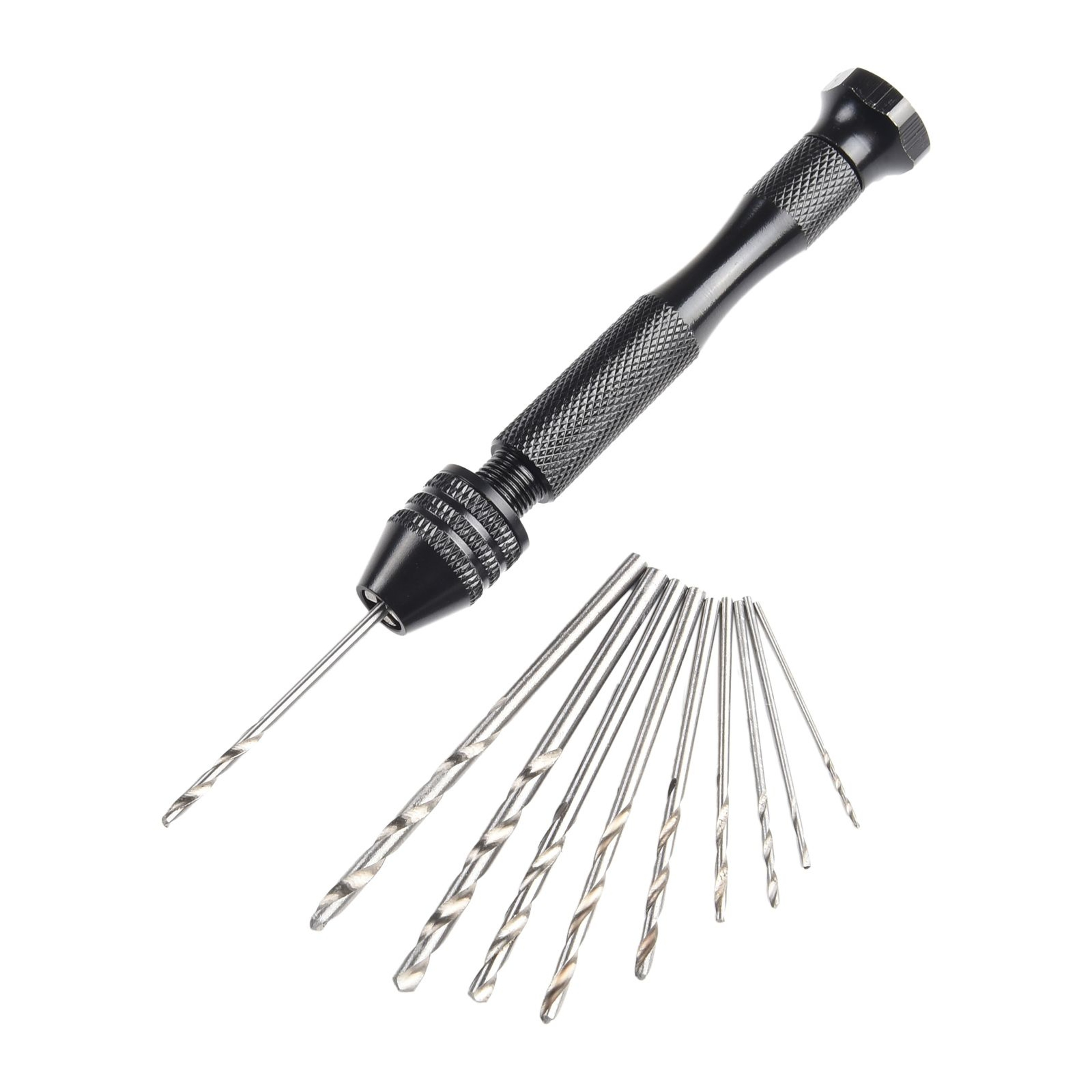 Mini Precision Hand Drill Set With 10 Drill Bits For Woodworking And Crafts 4