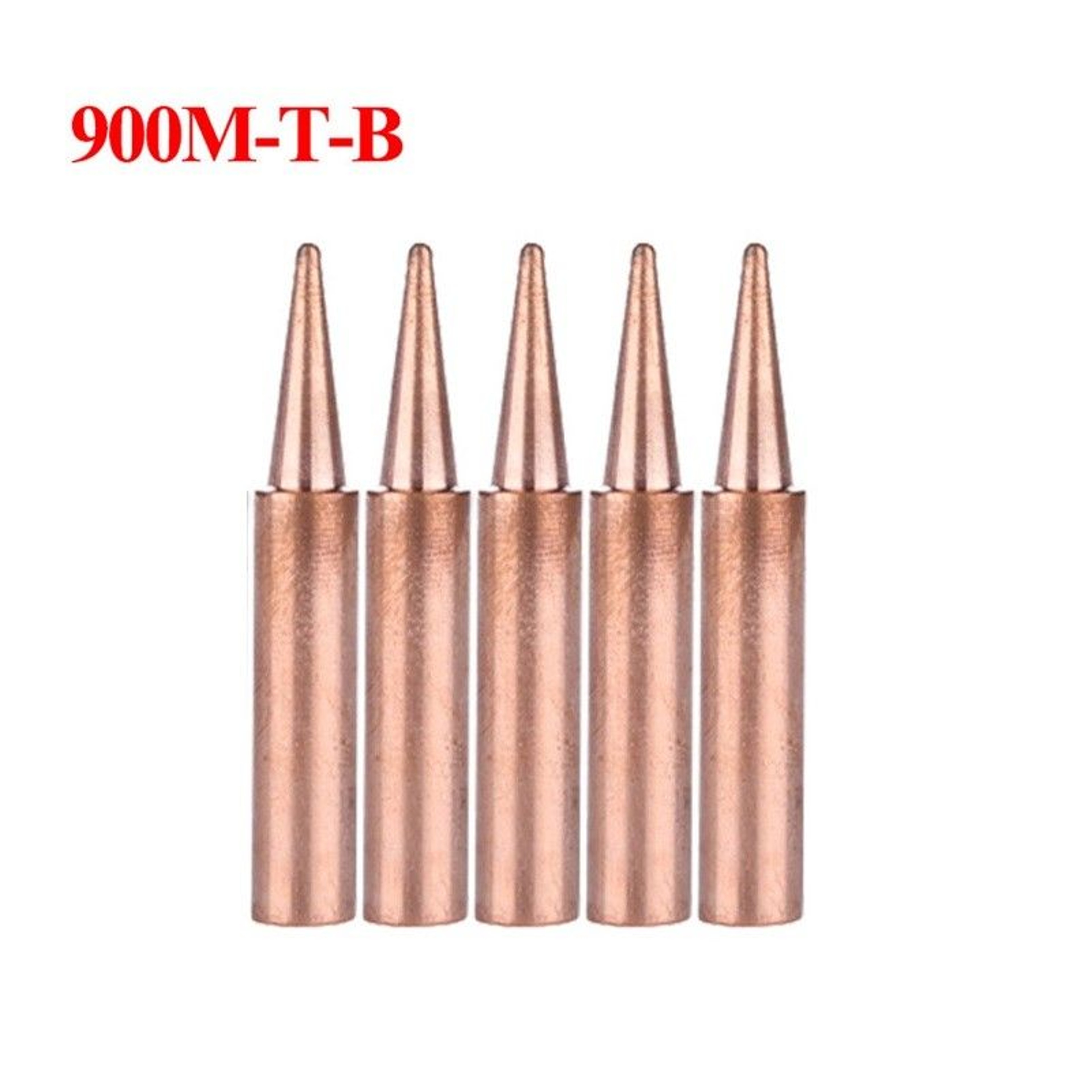 5Piece 900MT Pure Copper Soldering Iron Tips 4mm6mm Replacement Set 10
