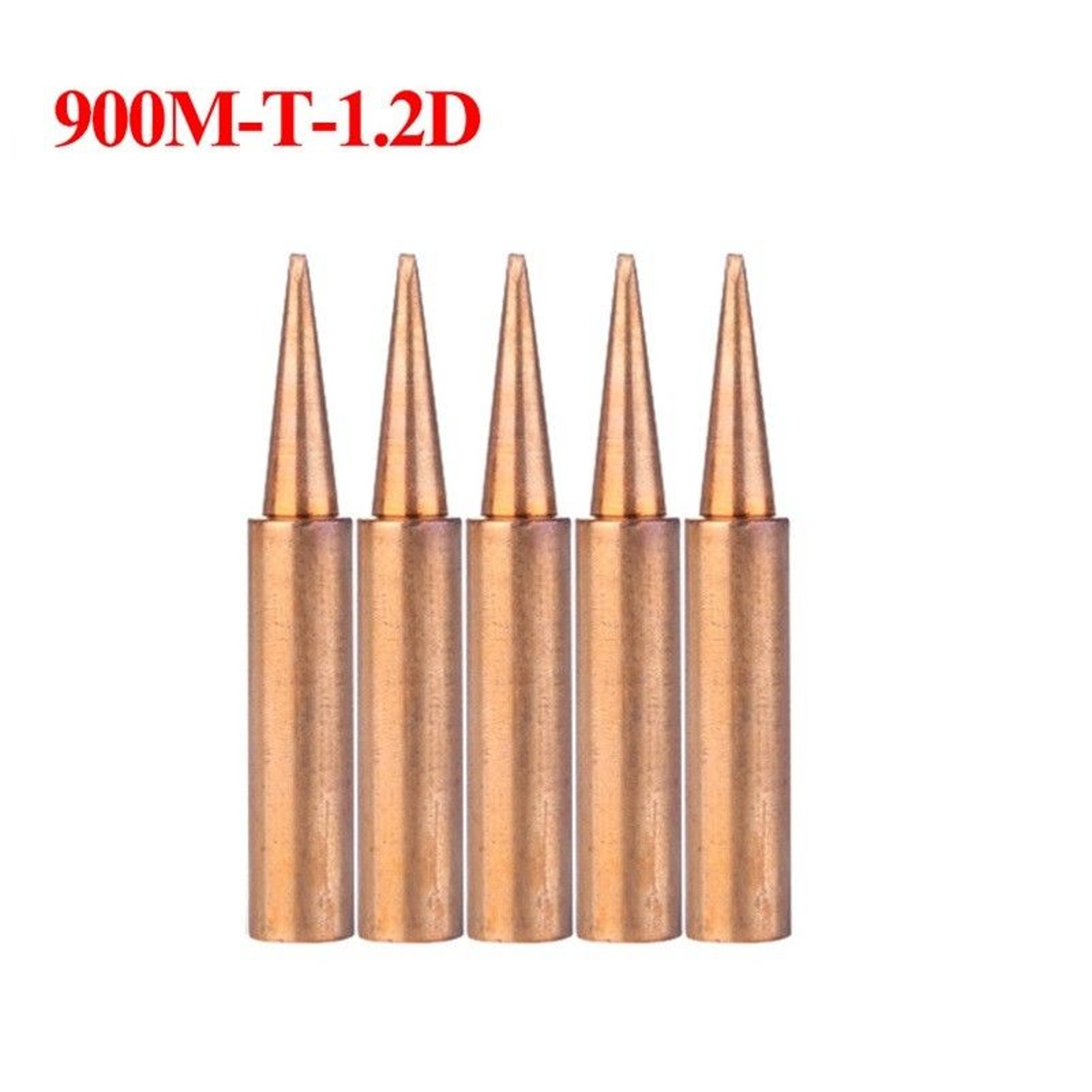 5Piece 900MT Pure Copper Soldering Iron Tips 4mm6mm Replacement Set 7