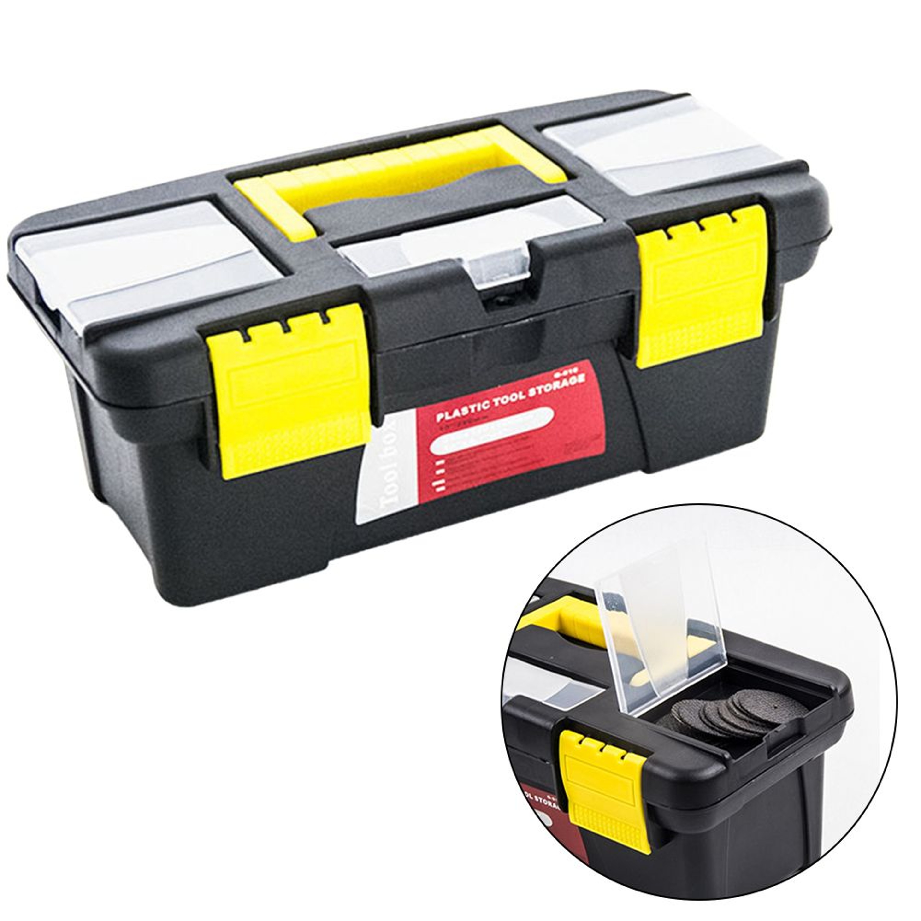 10Inch TwoLayer Plastic Toolbox Portable Tool Storage Organizer 0