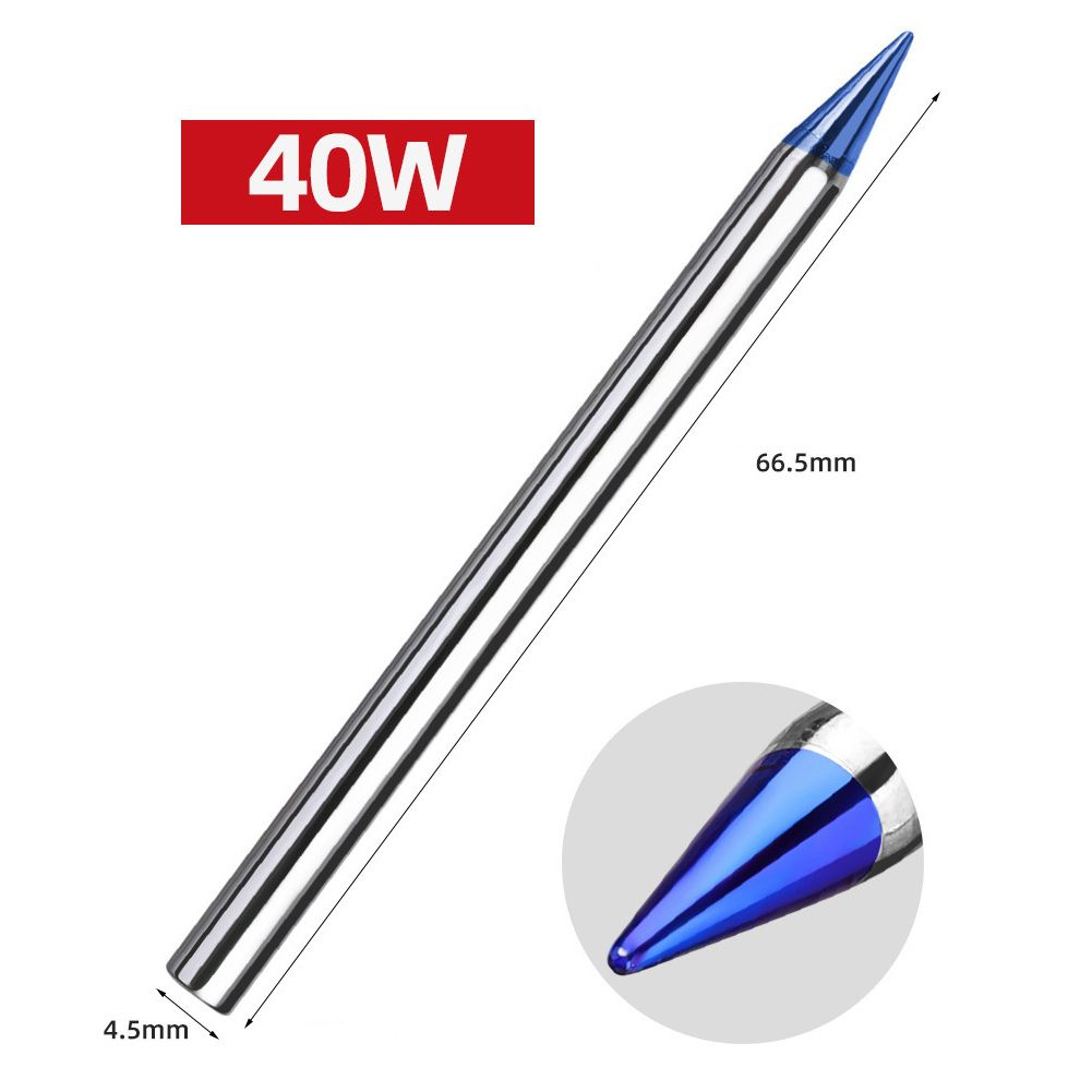 Blue Pointed Soldering Iron Replacement Tip For 30W150W External Heat Irons 2