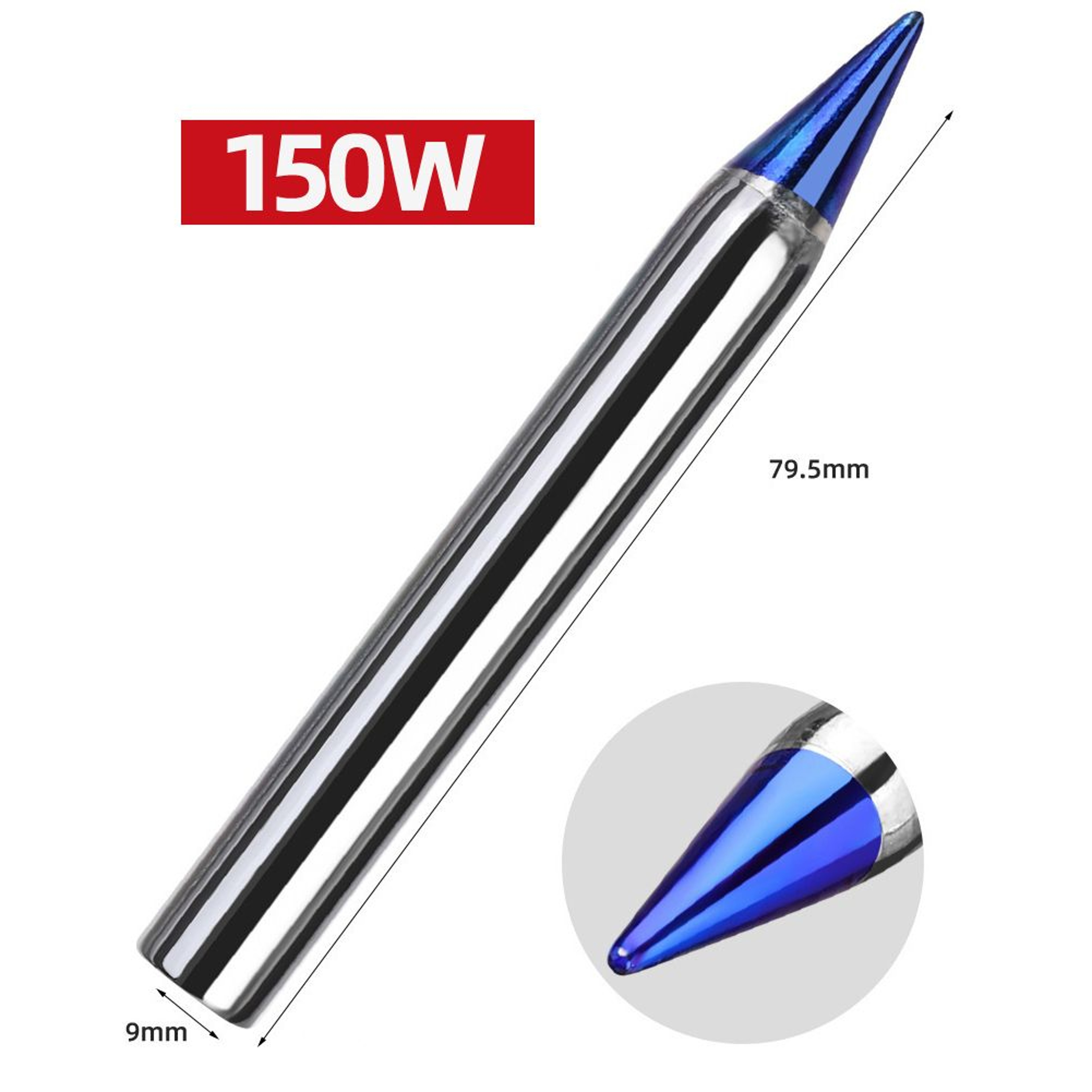 Blue Pointed Soldering Iron Replacement Tip For 30W150W External Heat Irons 6