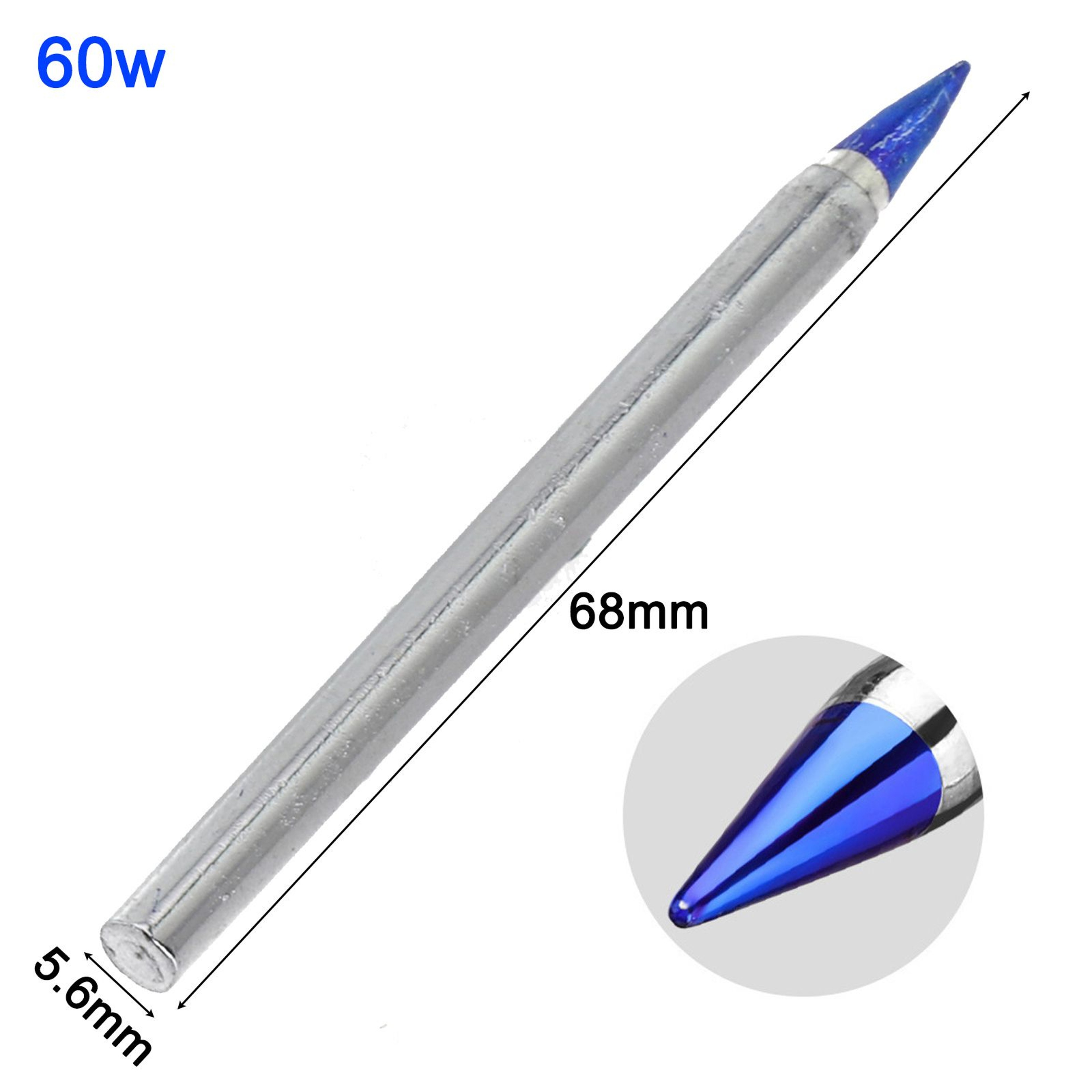 Blue Pointed Soldering Iron Replacement Tip For 30W150W External Heat Irons 10