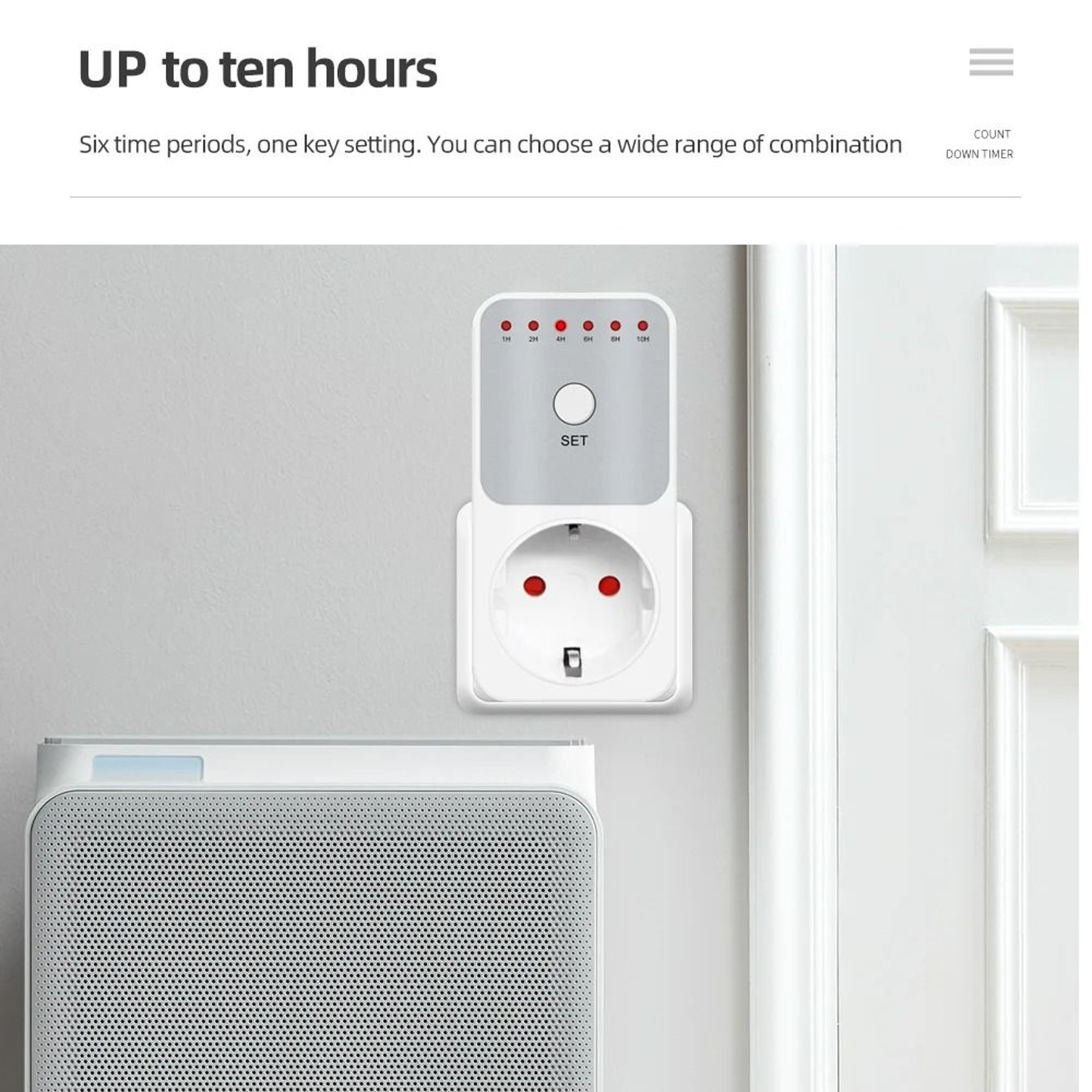 10Hour Electronic Countdown Timer Socket PlugIn Power Control Switch 1
