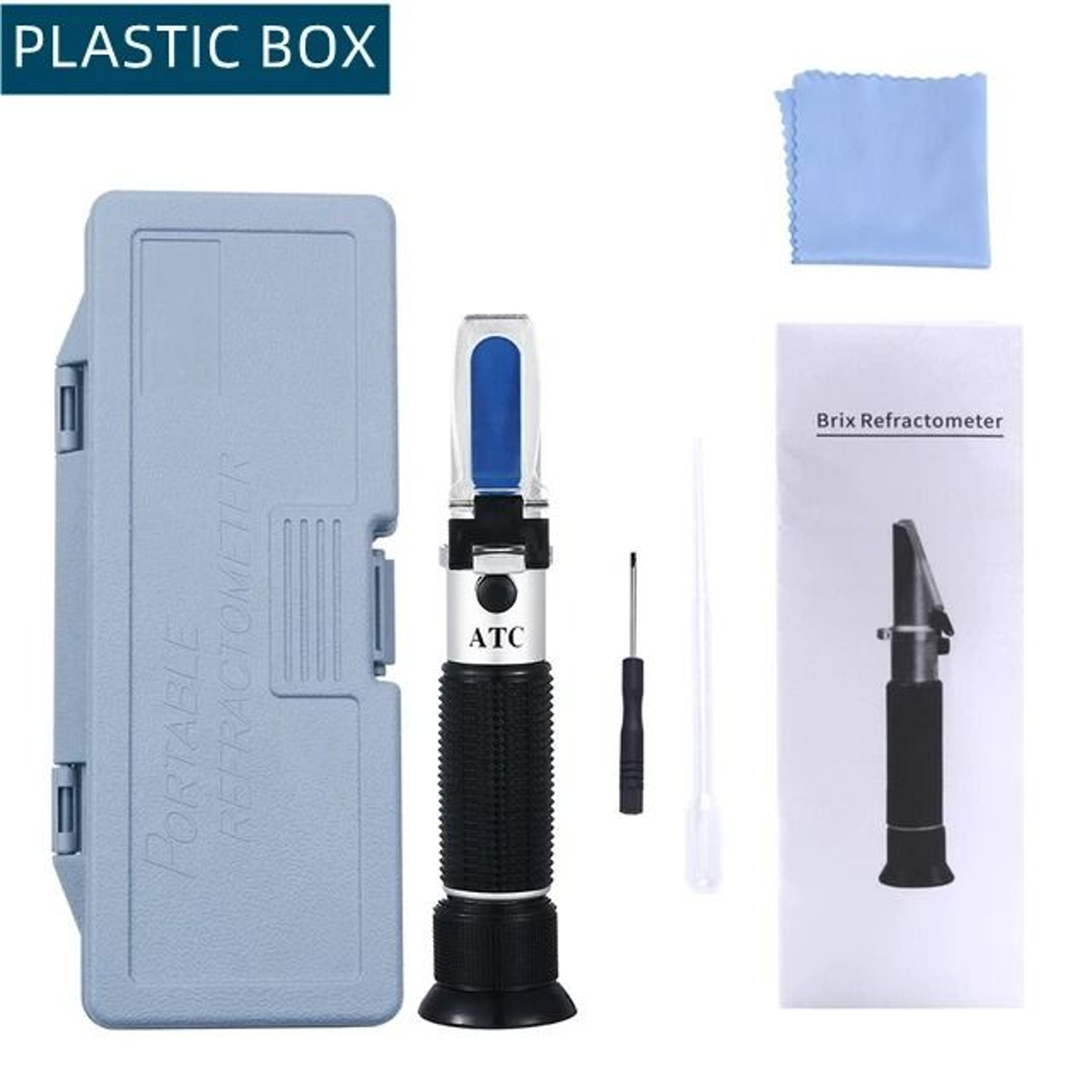 Handheld 080 Alcohol Refractometer ATC Spirits Tester For Distilled Liquor 2