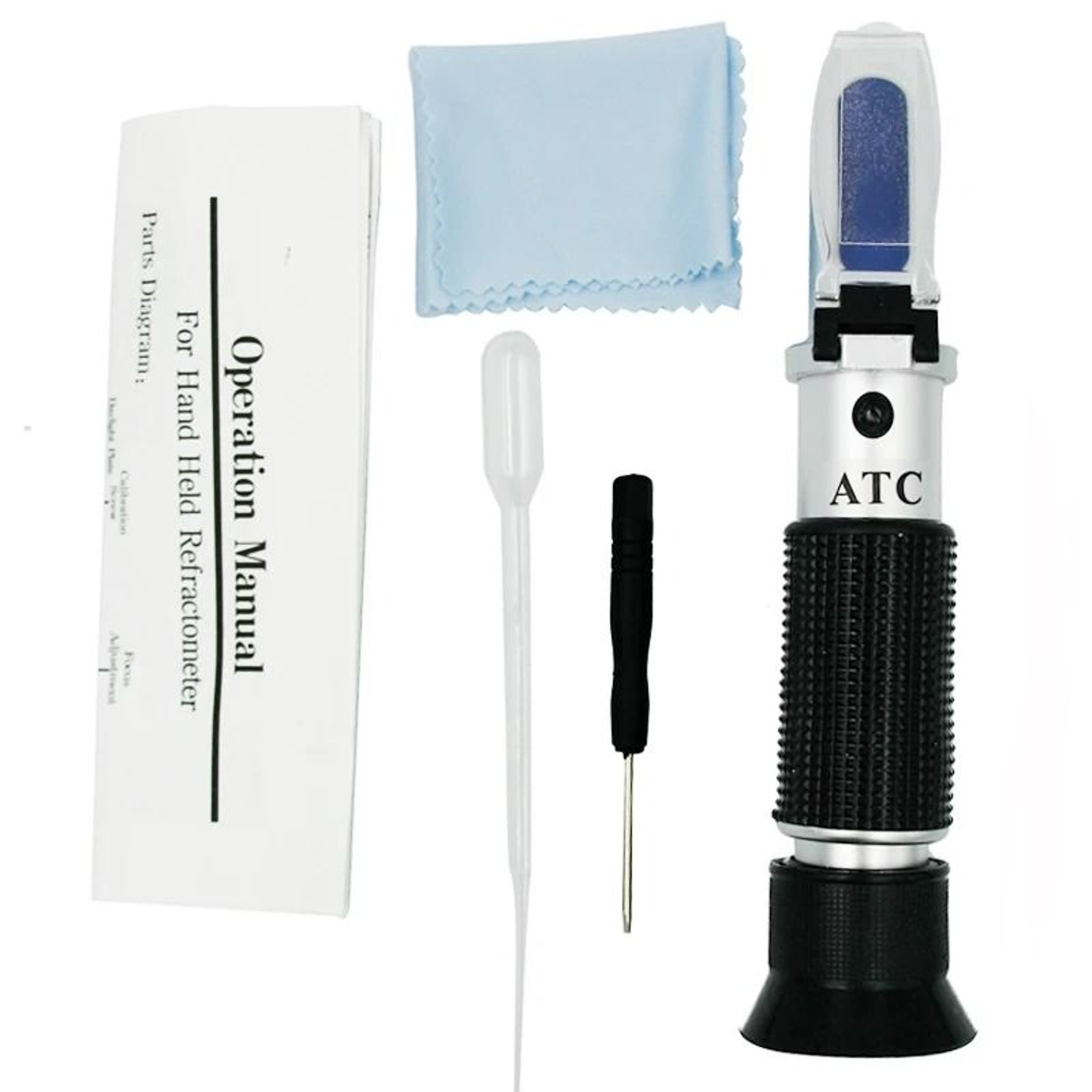Handheld 010 Brix Refractometer ATC Precision Sugar Concentration Tester 4