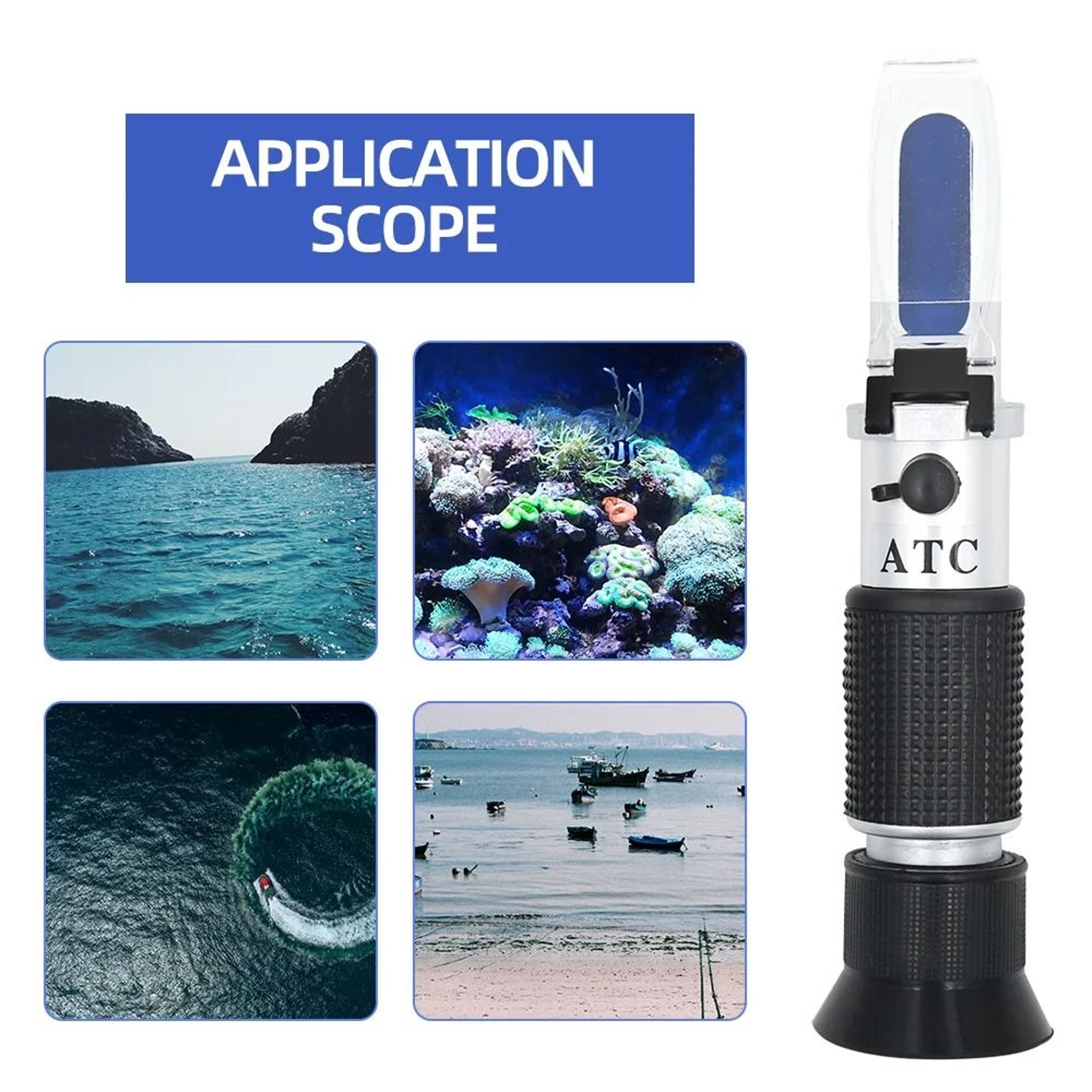 Seawater Refractometer ATC 028 Salinity Meter For Aquarium And Marine Water Testing 1