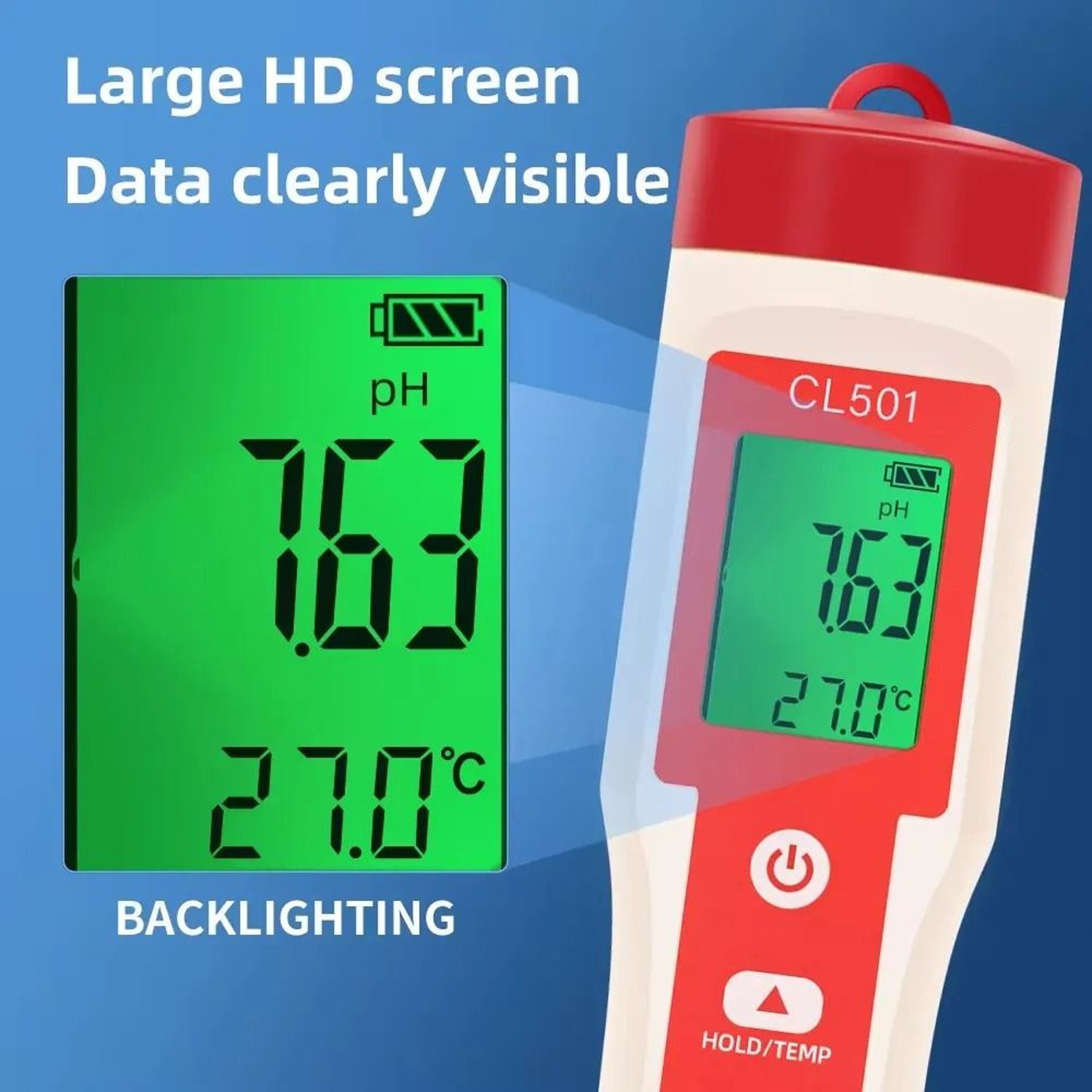 5in1 Digital Water Quality Tester PH Chlorine ORP Hydrogen And Temperature Meter 6