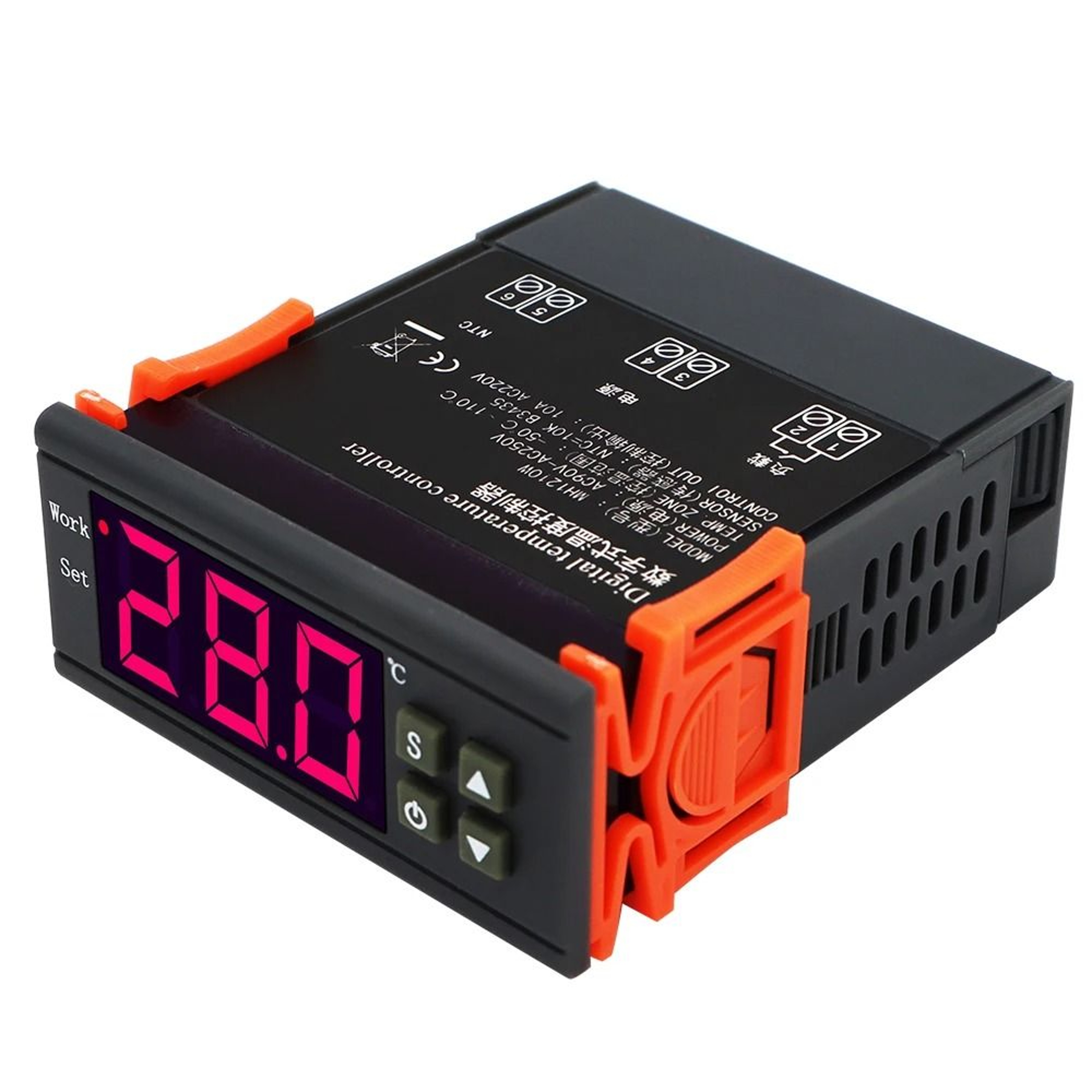 MH1210W Digital Temperature Controller Thermostat With NTC Sensor For Incubators 0