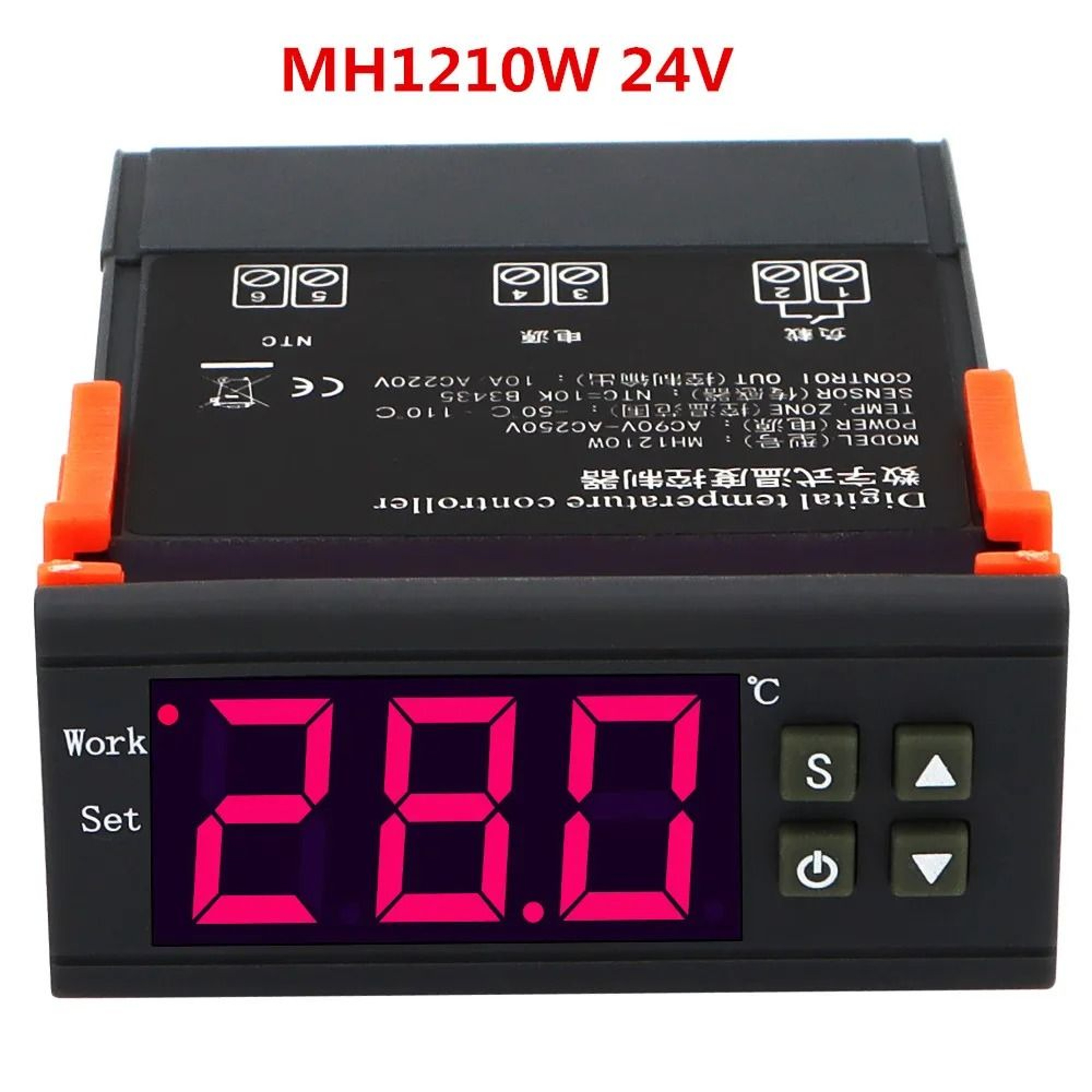 MH1210W Digital Temperature Controller Thermostat With NTC Sensor For Incubators 2