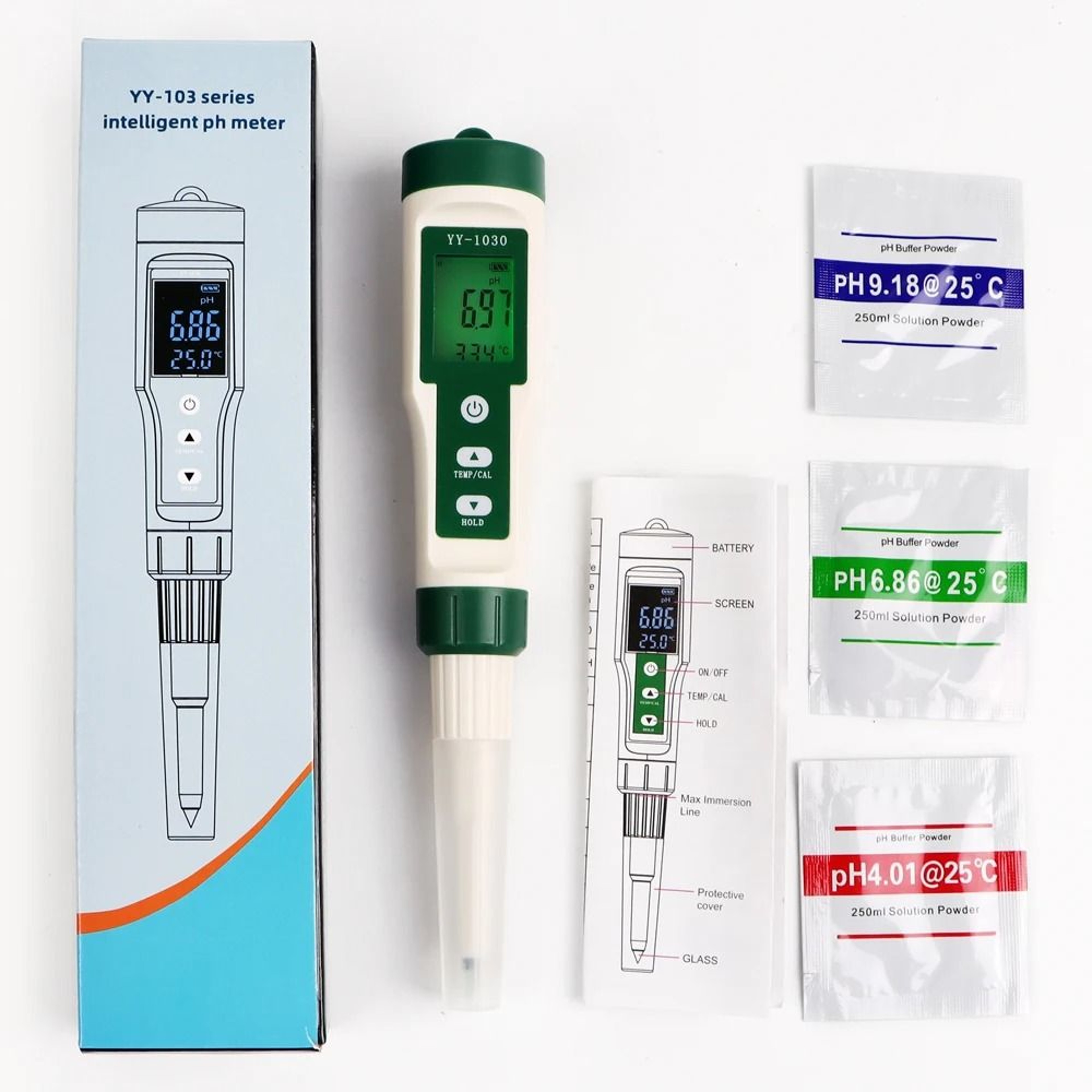 YY1030 Digital Food PH Meter And Temperature Tester For Dough Cheese Fruit And Soil 1