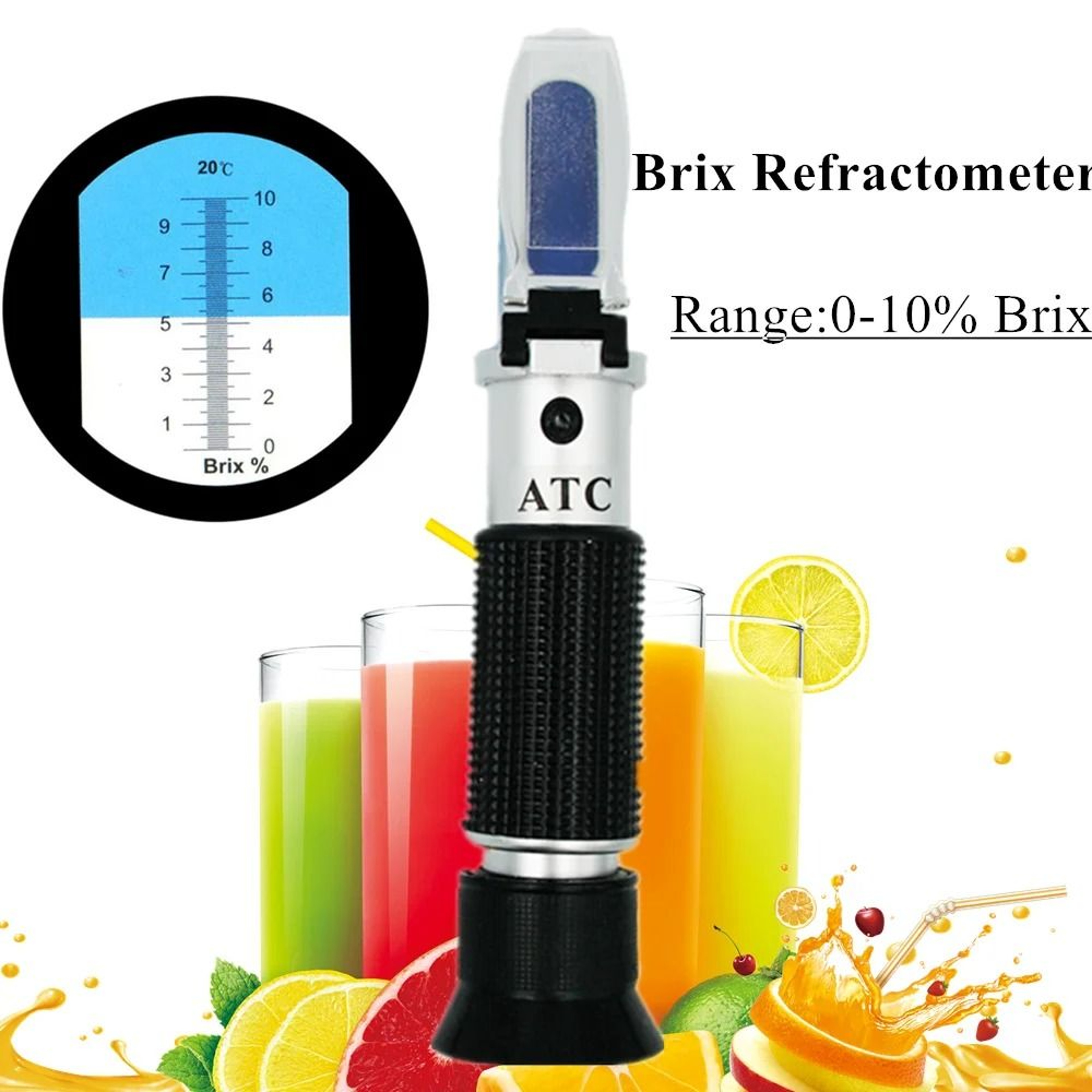 Handheld Brix Refractometer Sugar Concentration Tester For Honey And Wine 7